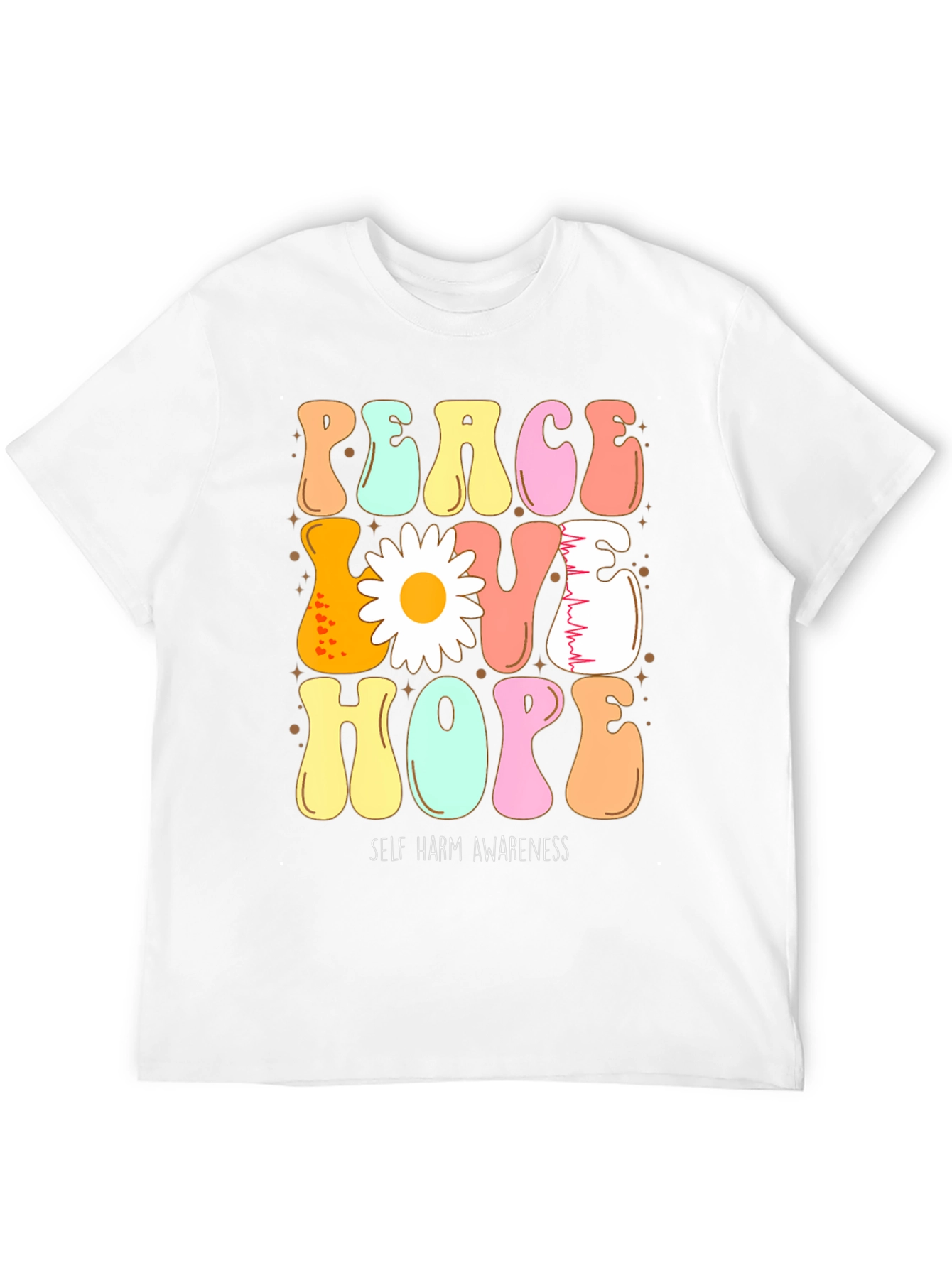 Peace Love Hope Self Harm Awareness T-Shirt