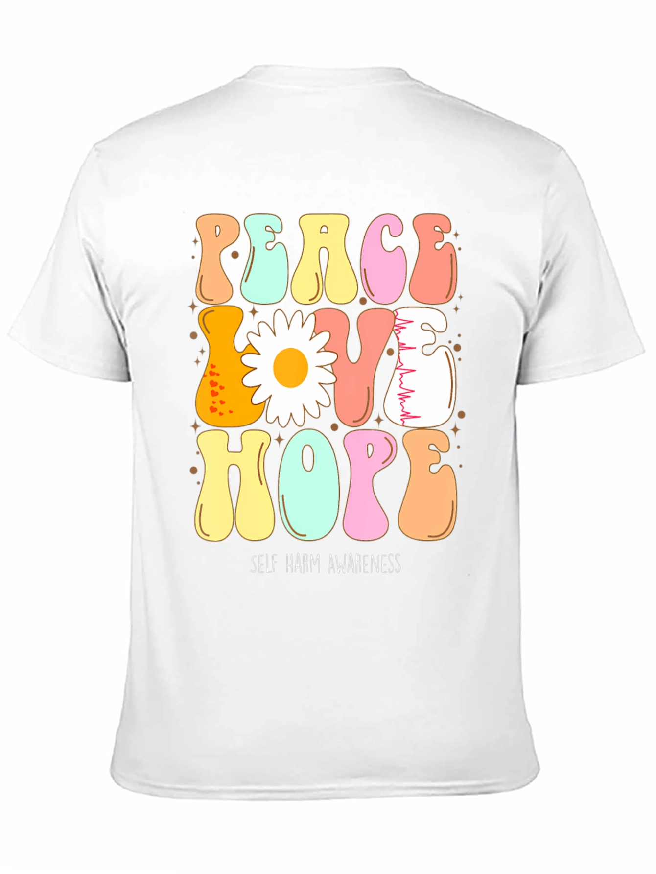 Peace Love Hope Self Harm Awareness T-Shirt