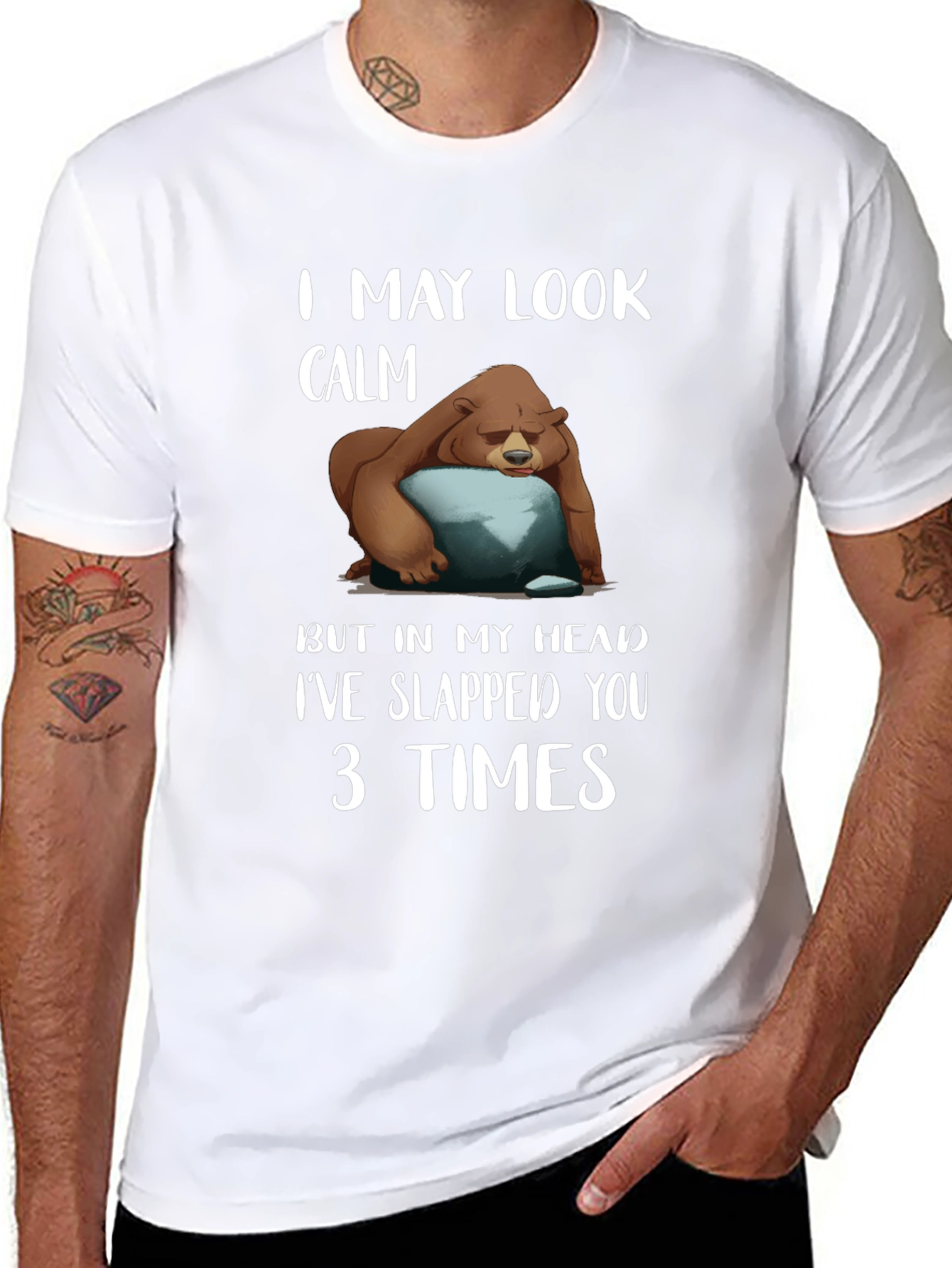 Calm Bear Slapped You 3 Times T-Shirt