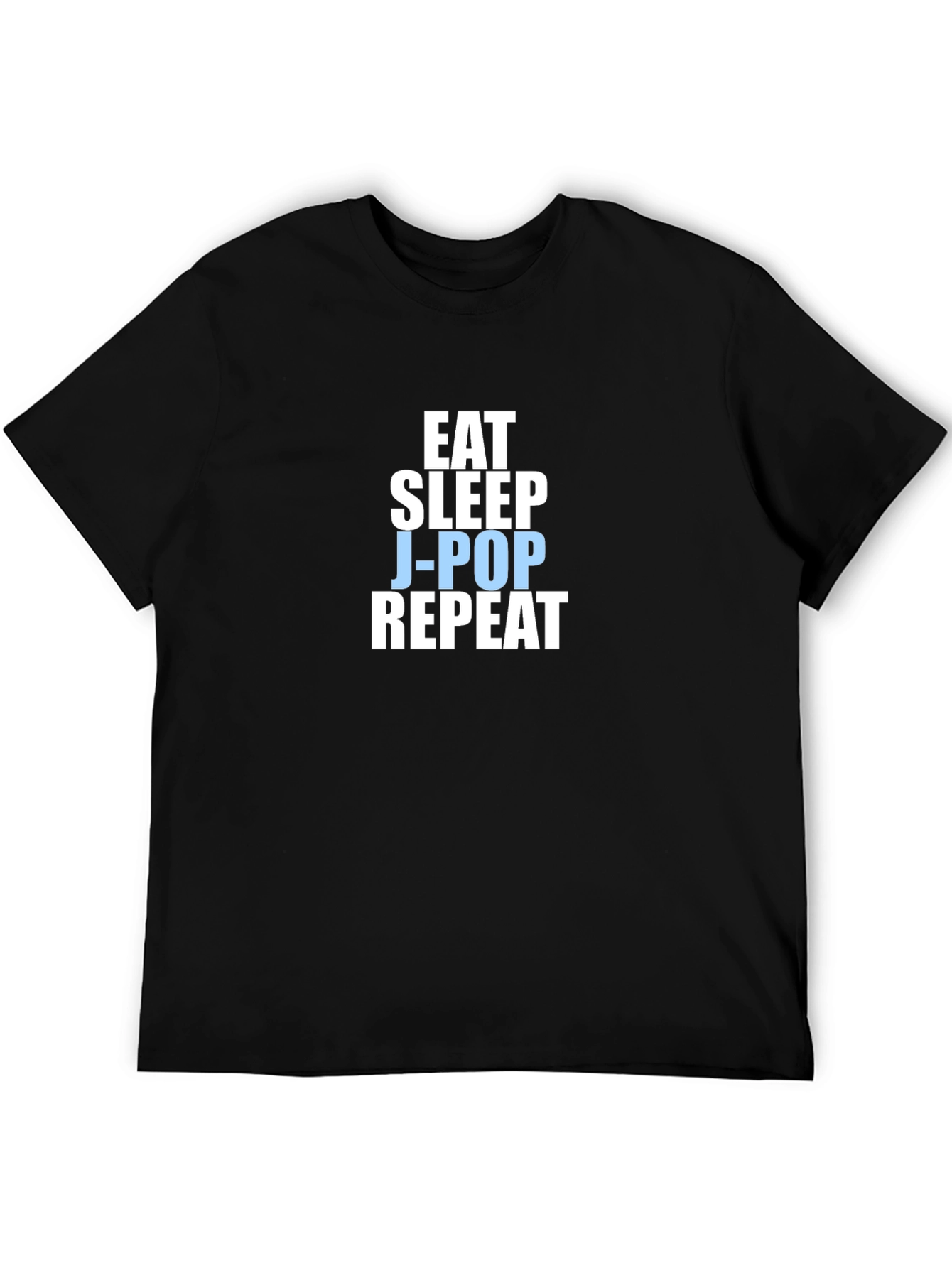Eat Sleep J-Pop Repeat Black T-Shirt