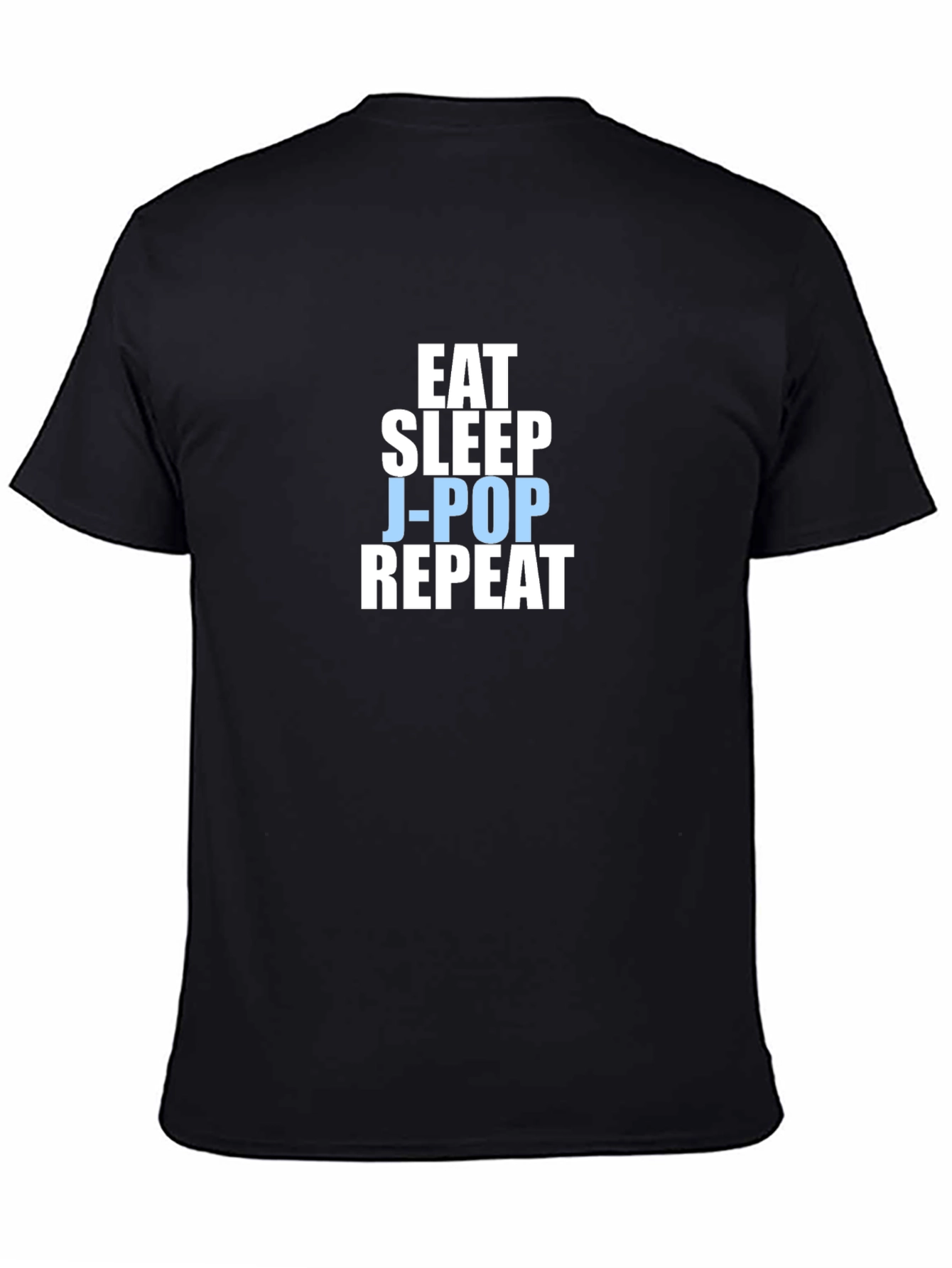 Eat Sleep J-Pop Repeat Black T-Shirt
