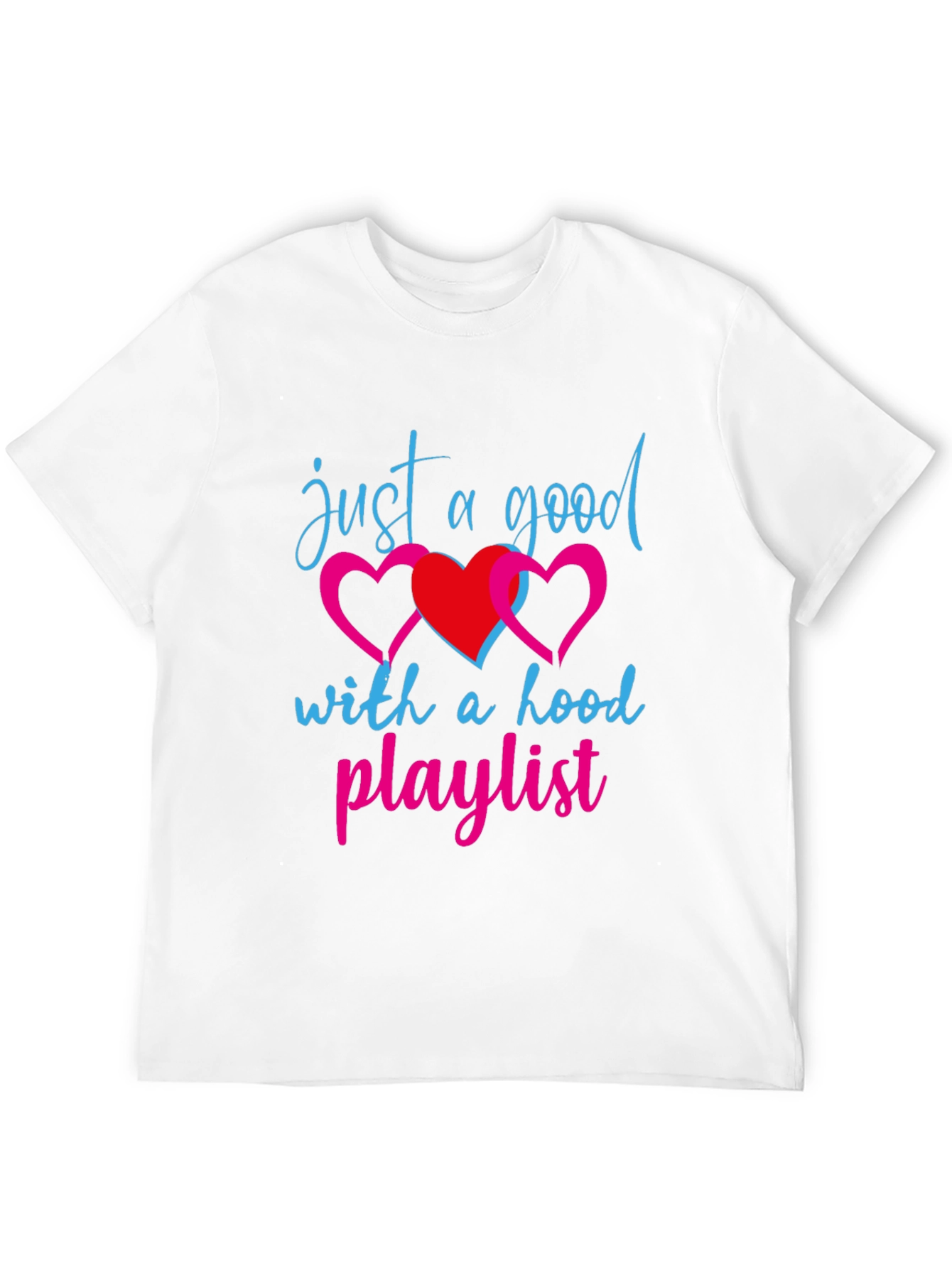 Good with Hood Playlist Black T-Shirt