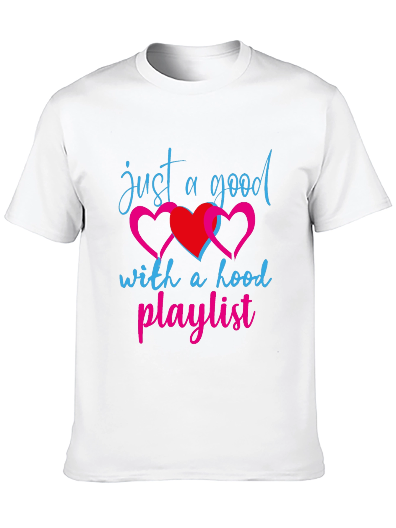 Good with Hood Playlist Black T-Shirt