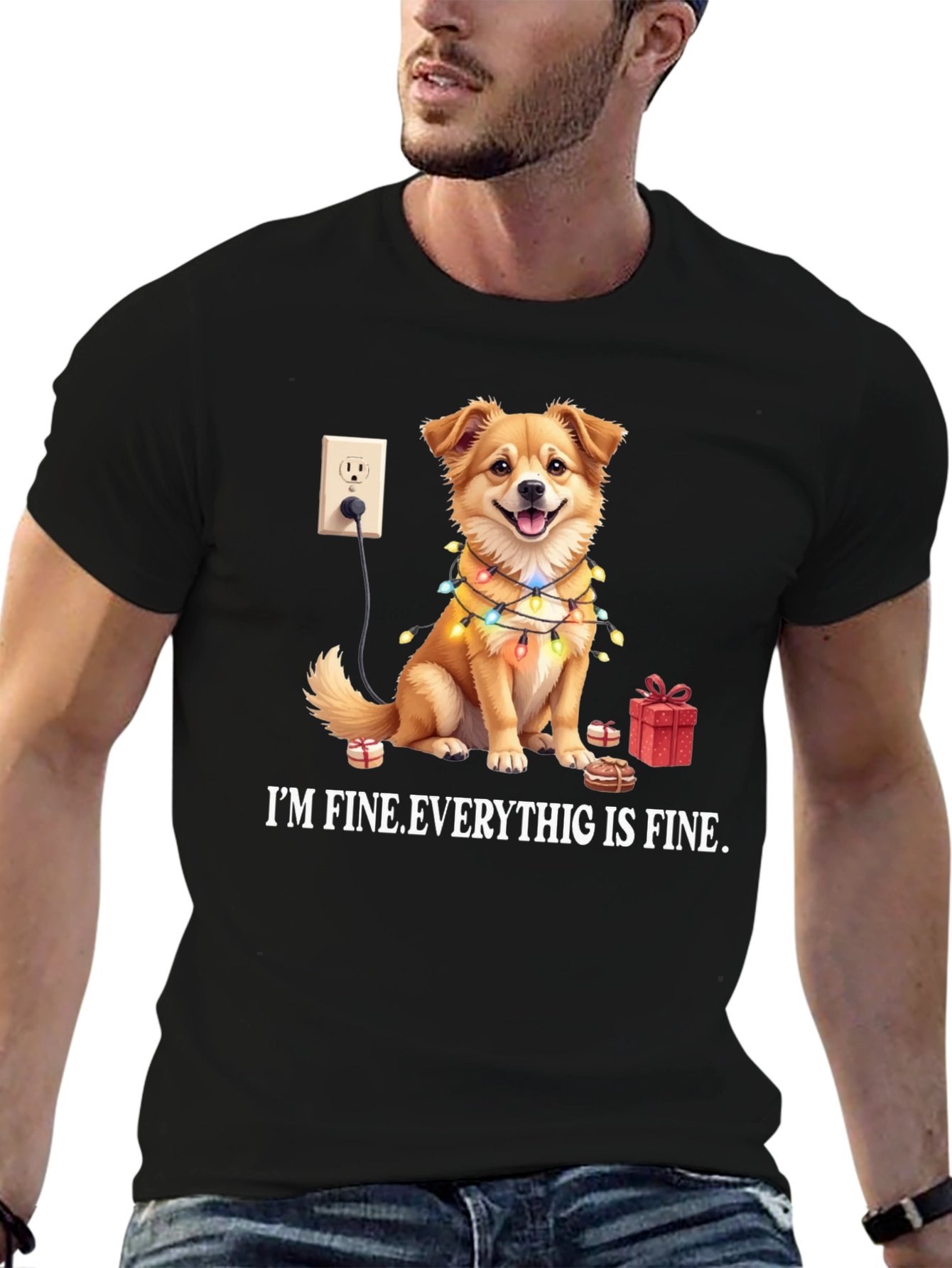 Im Fine Everything is Fine Dog T-Shirt