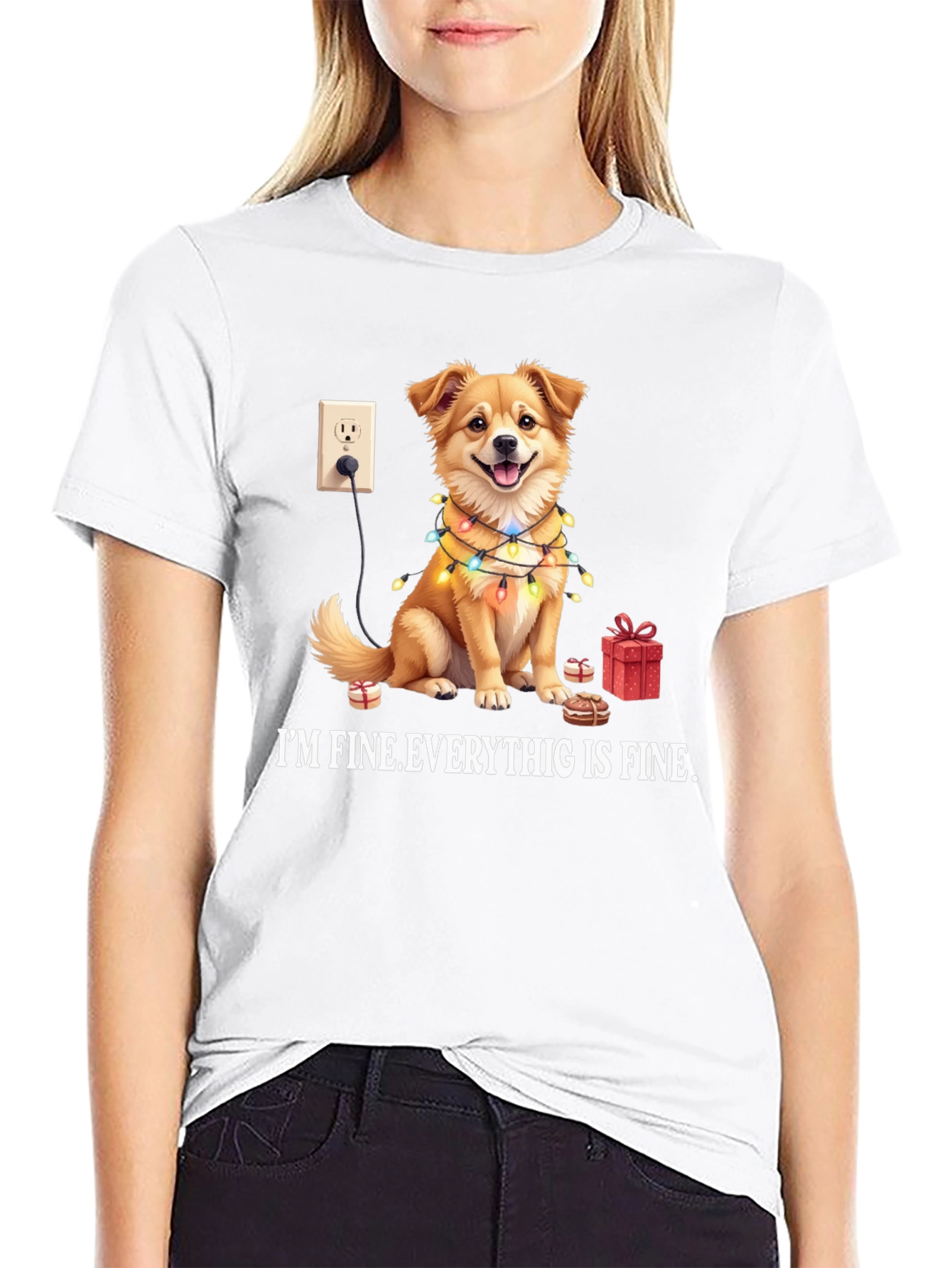 Im Fine Everything is Fine Dog T-Shirt