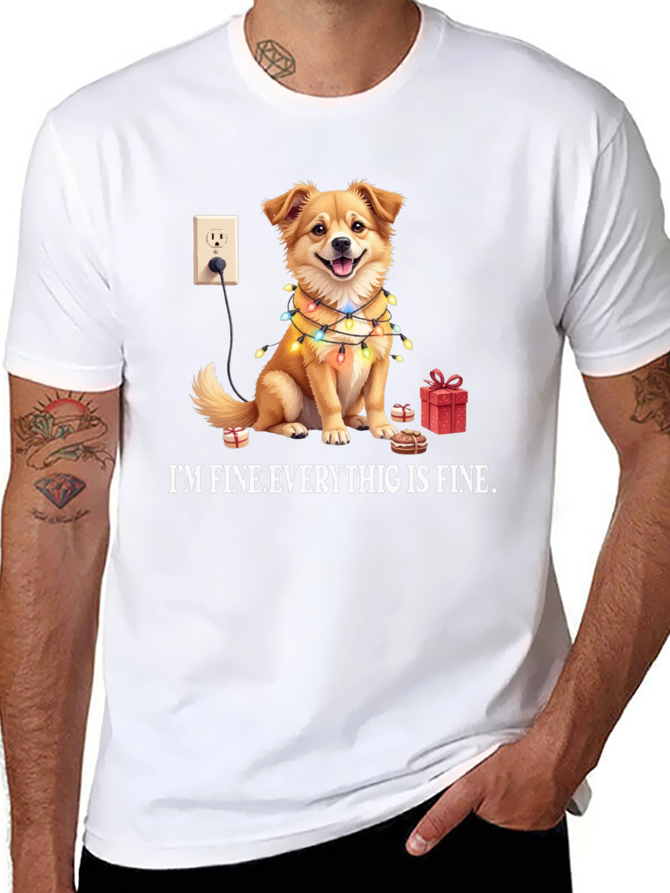Im Fine Everything is Fine Dog T-Shirt