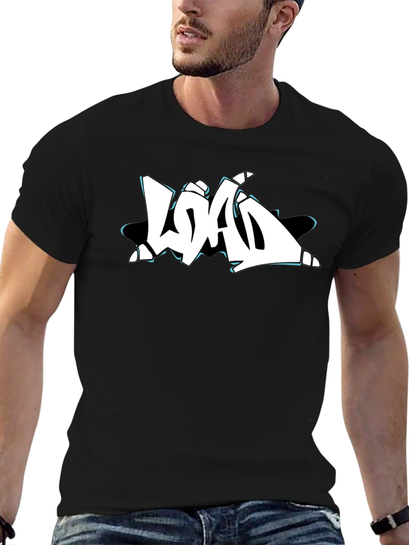Streetwear Graffiti T-Shirt - Black Cotton Tee