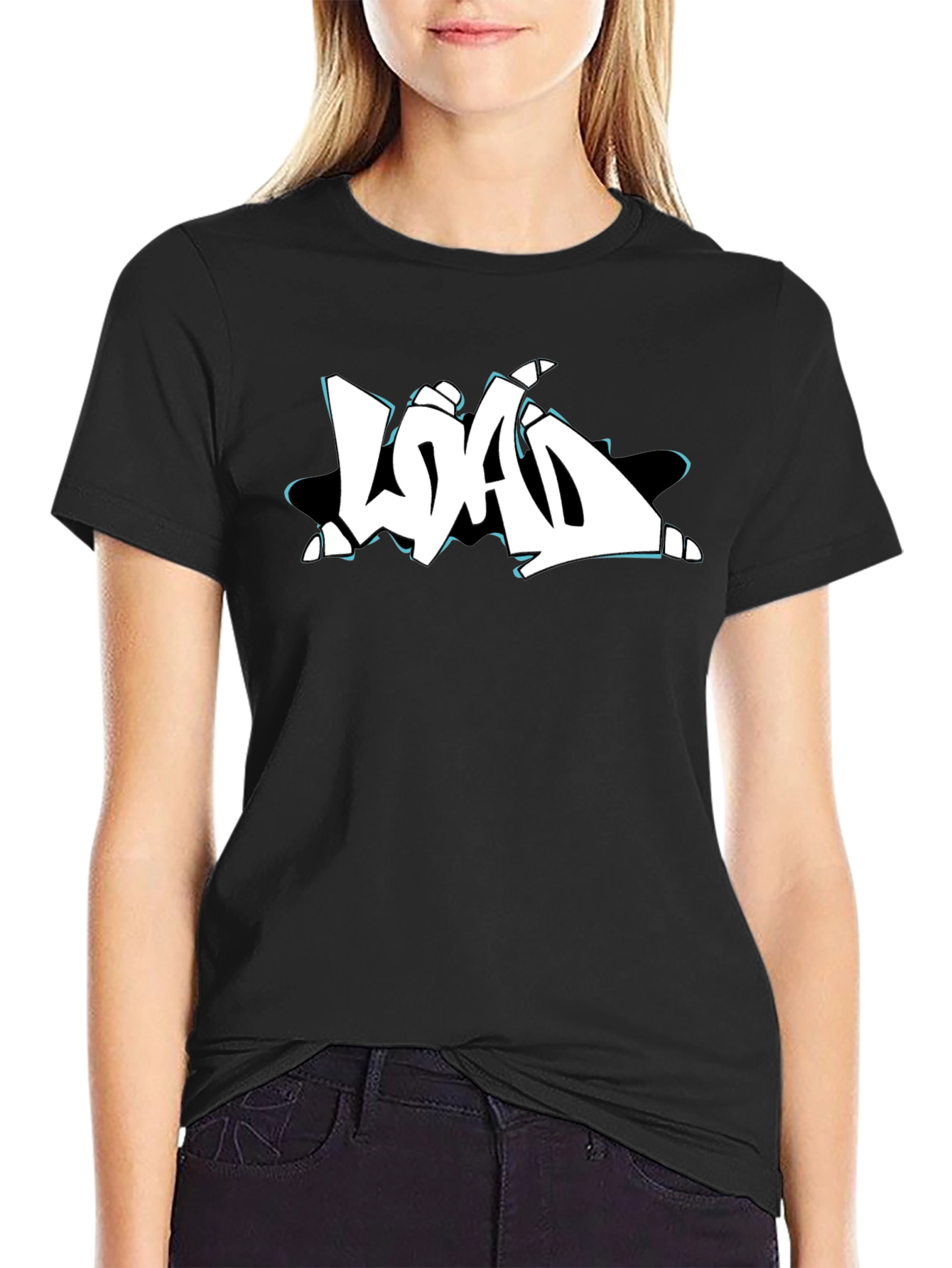 Streetwear Graffiti T-Shirt - Black Cotton Tee