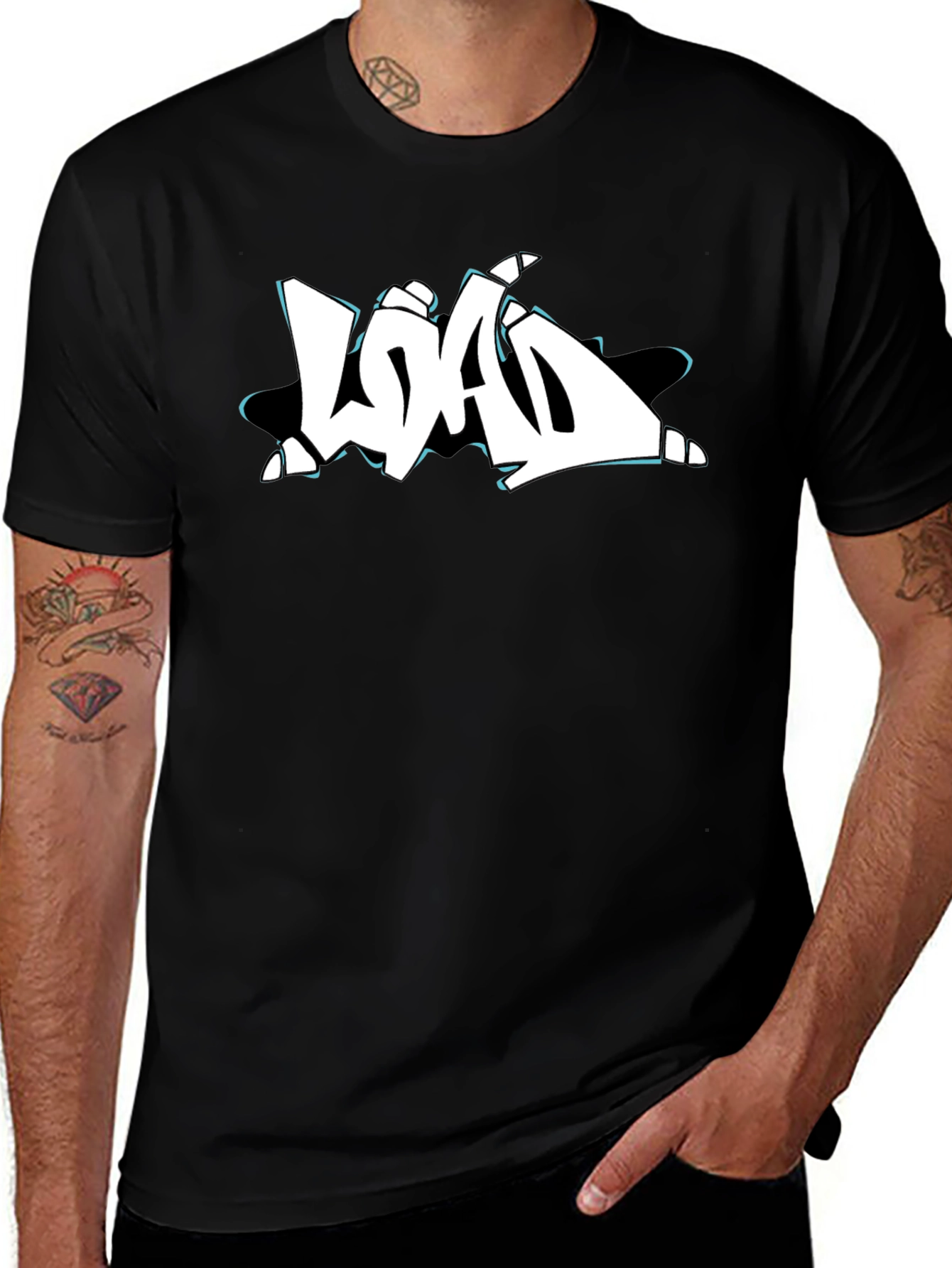 Streetwear Graffiti T-Shirt - Black Cotton Tee
