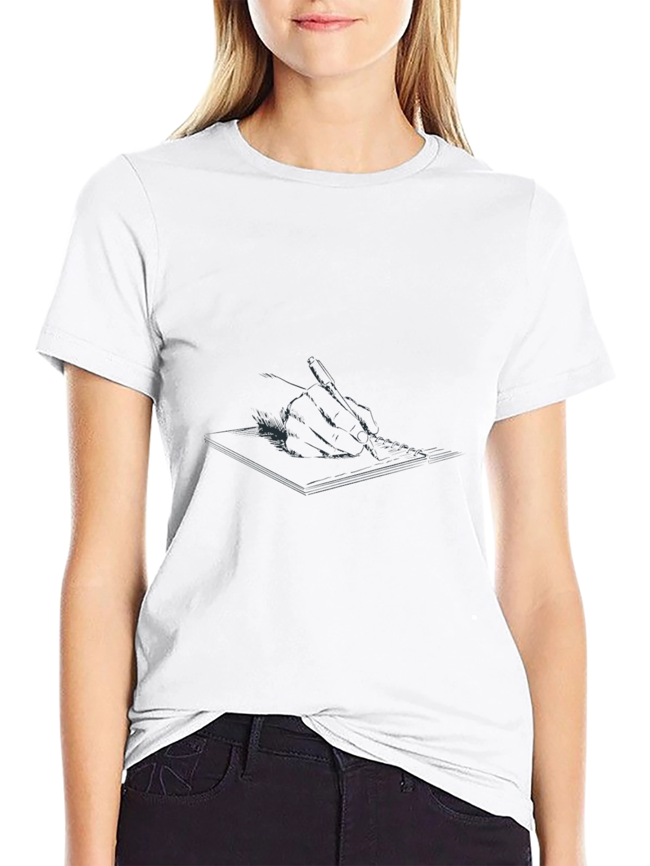 Mens Black Graphic Print Tee