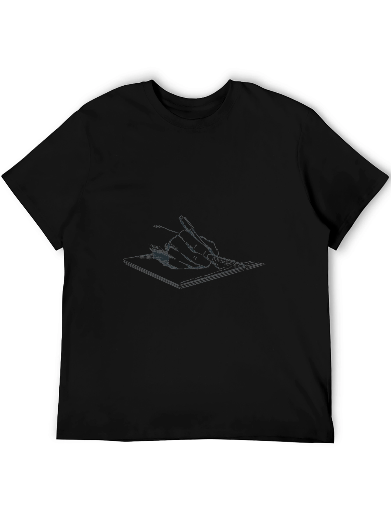 Mens Black Graphic Print Tee