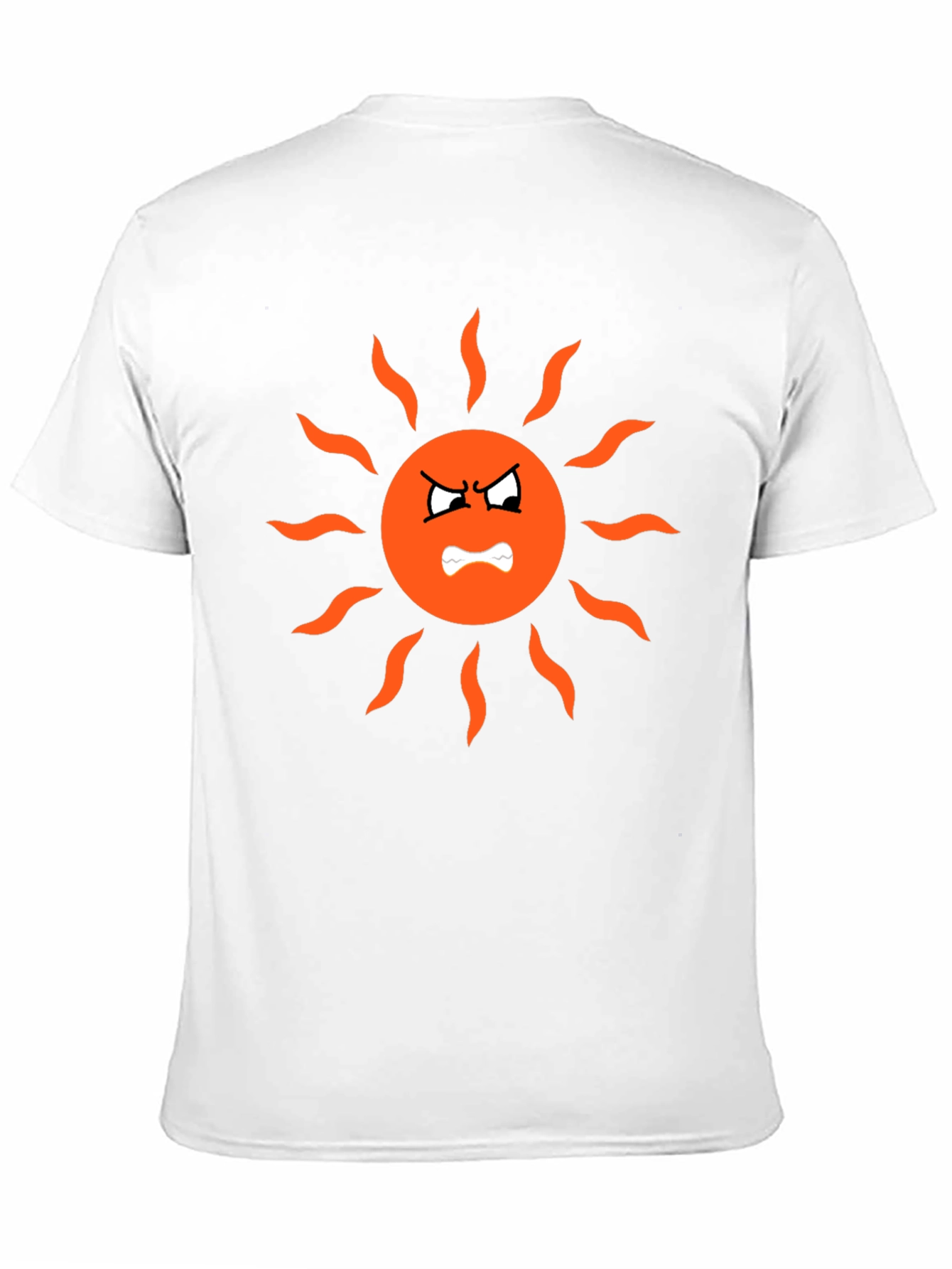Angry Sun Graphic Tee - Black Cotton T-Shirt