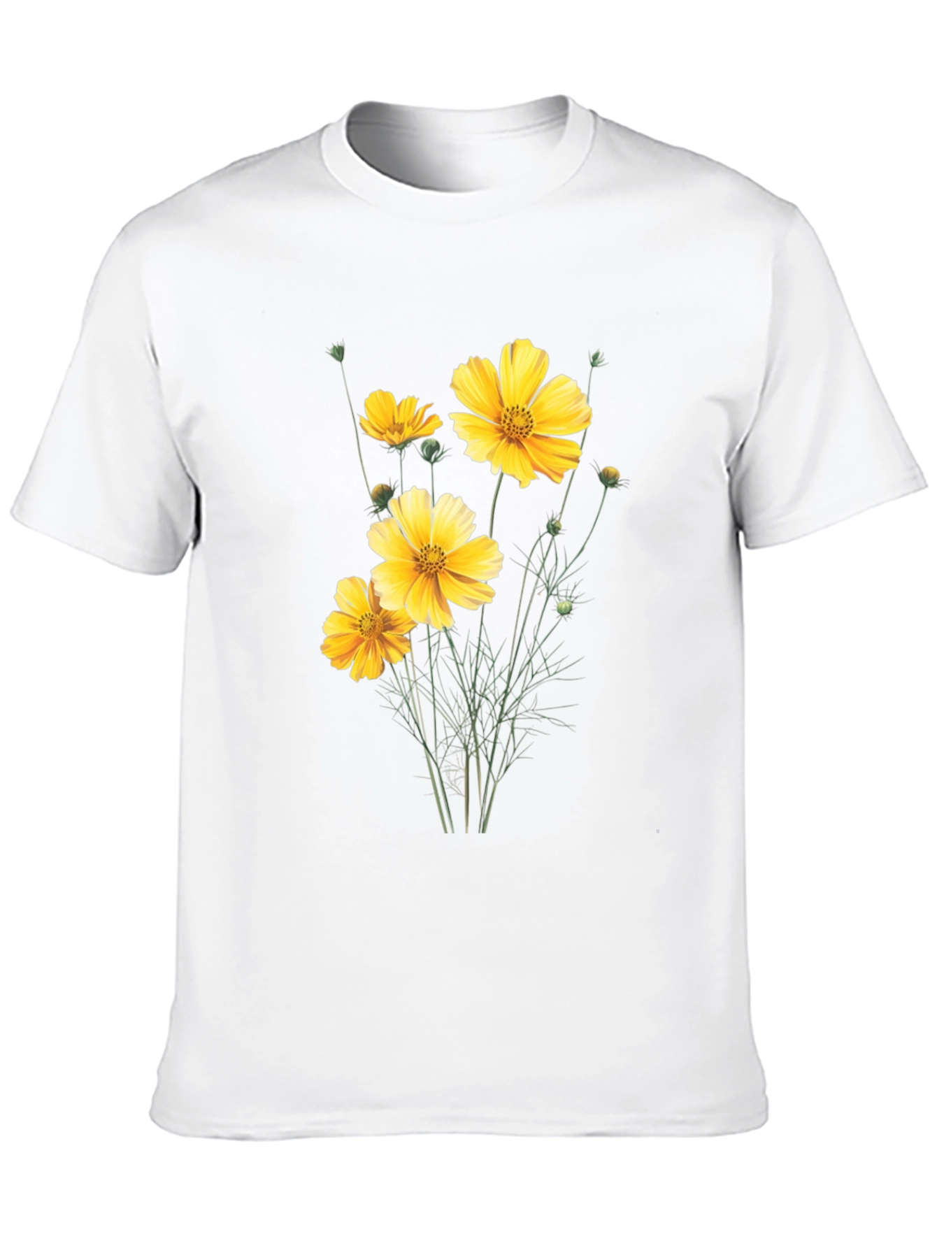 Floral Print Black T-Shirt