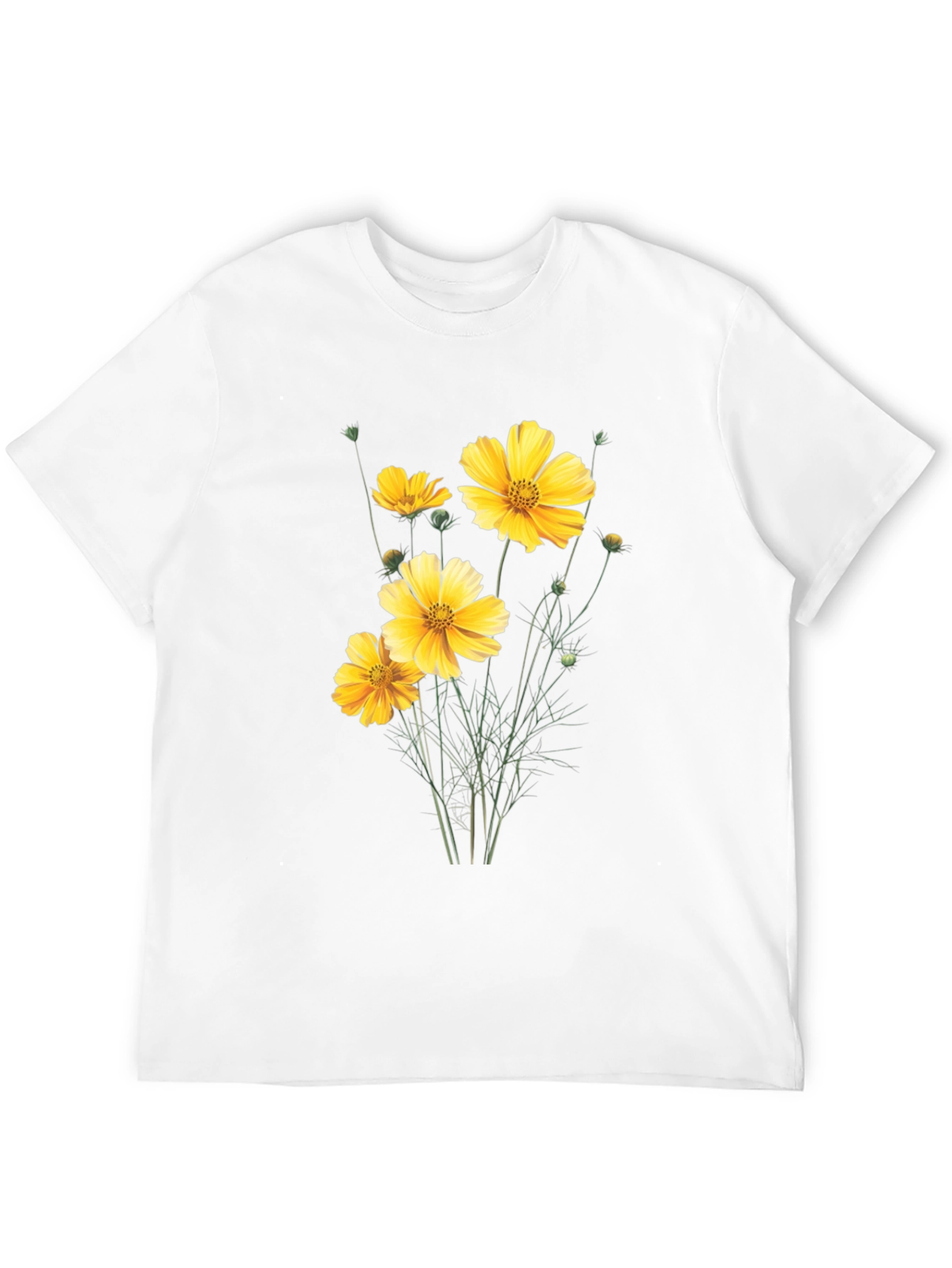 Floral Print Black T-Shirt