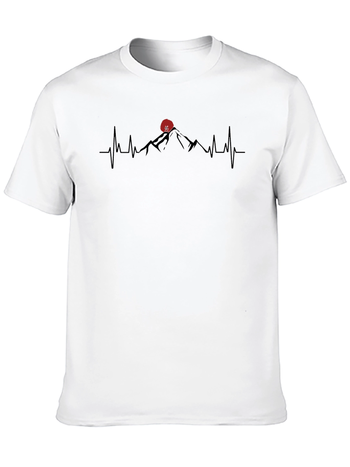 Mountain Heartbeat T-Shirt - Black Graphic Tee