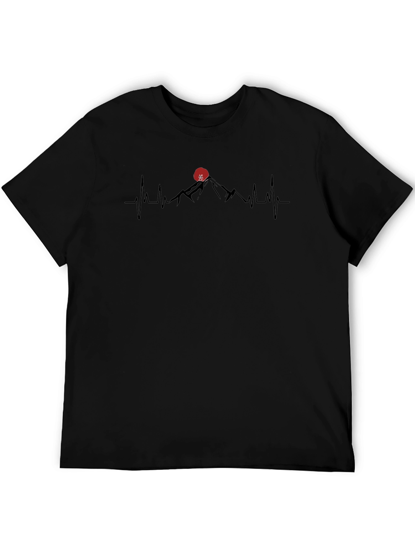 Mountain Heartbeat T-Shirt - Black Graphic Tee