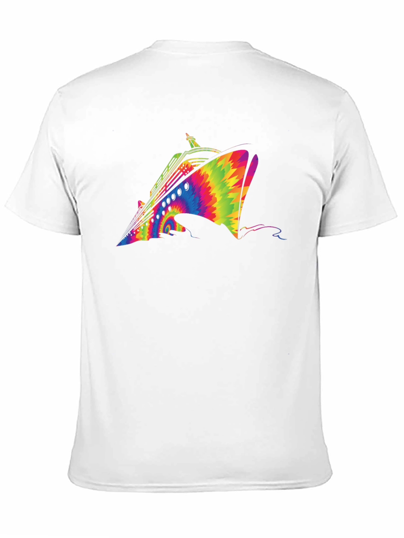 Tie-Dye Cruise Ship Graphic T-Shirt