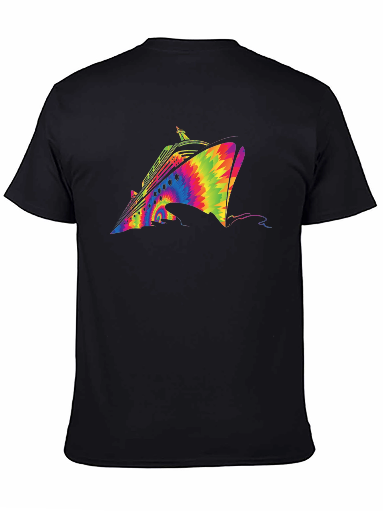 Tie-Dye Cruise Ship Graphic T-Shirt