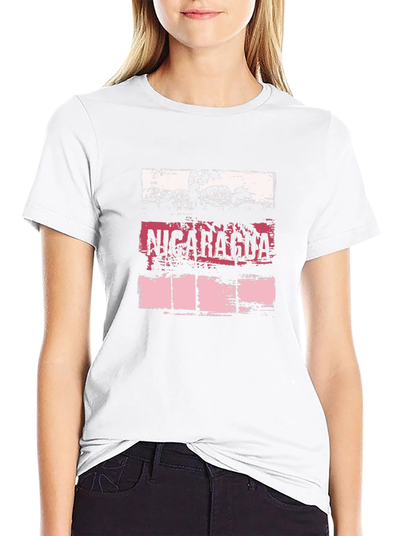 Nicaragua Palm Tree Graphic Tee - Tropical Vacation Souvenir