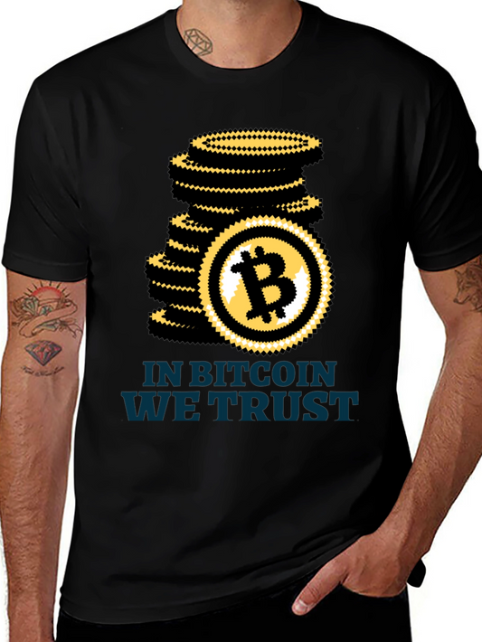 Bitcoin We Trust Black T-Shirt Crypto HODL