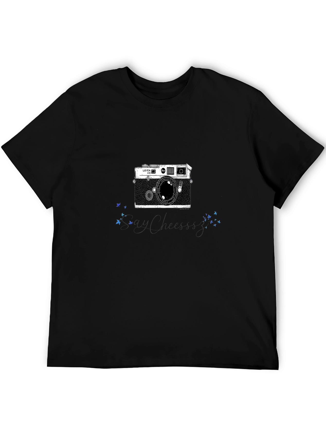 Retro Camera Graphic T-Shirt - Black