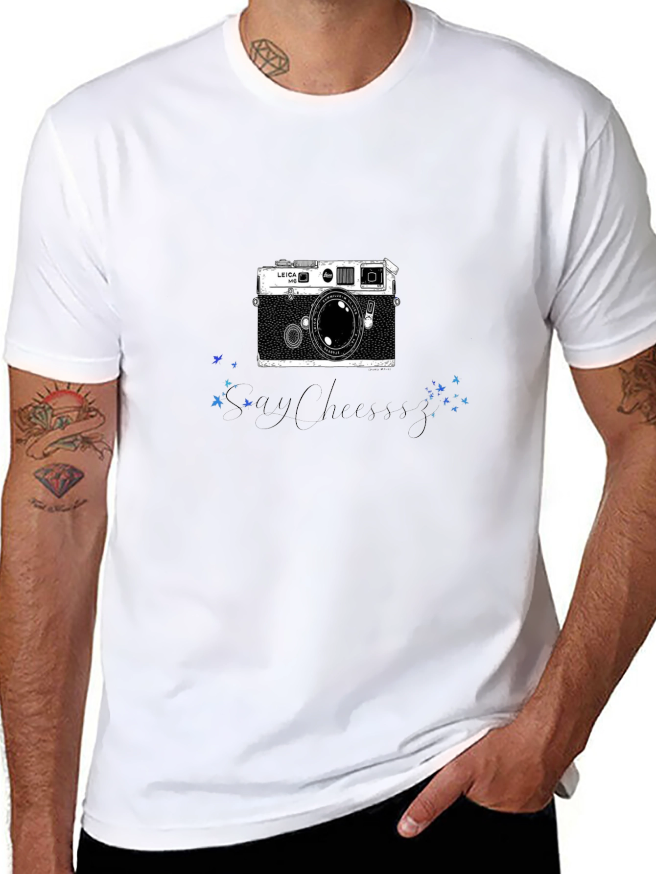 Retro Camera Graphic T-Shirt - Black
