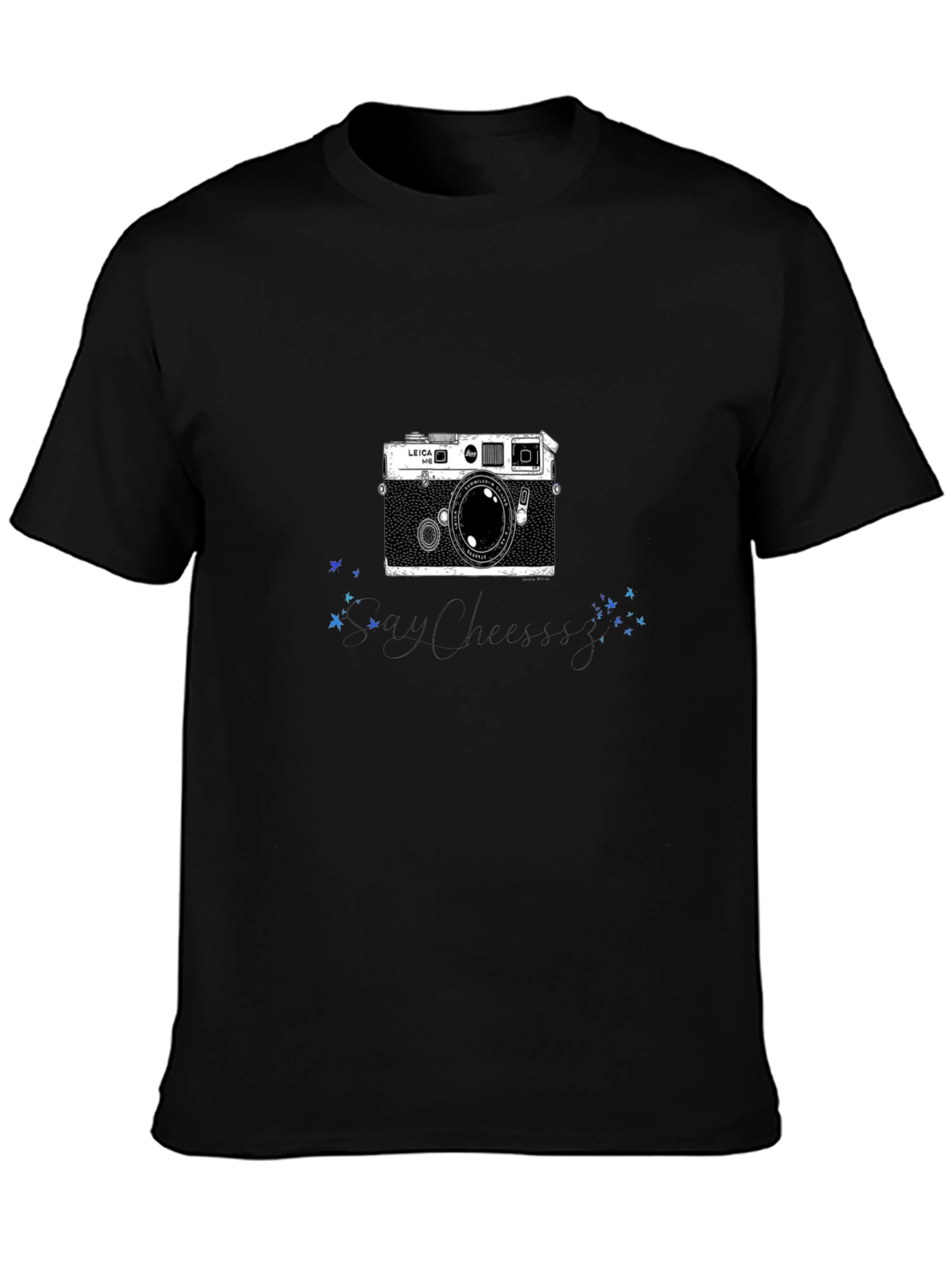 Retro Camera Graphic T-Shirt - Black