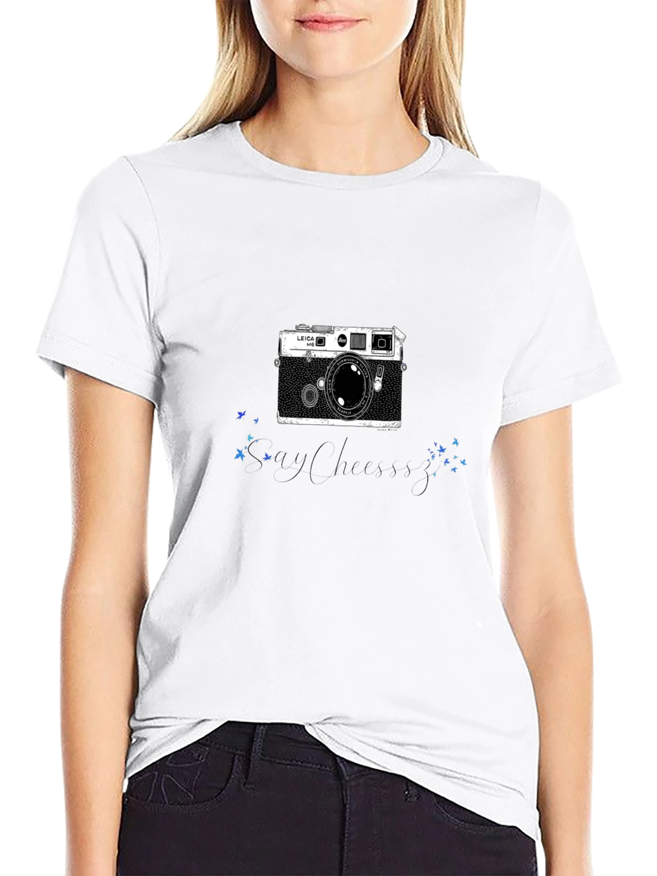 Retro Camera Graphic T-Shirt - Black