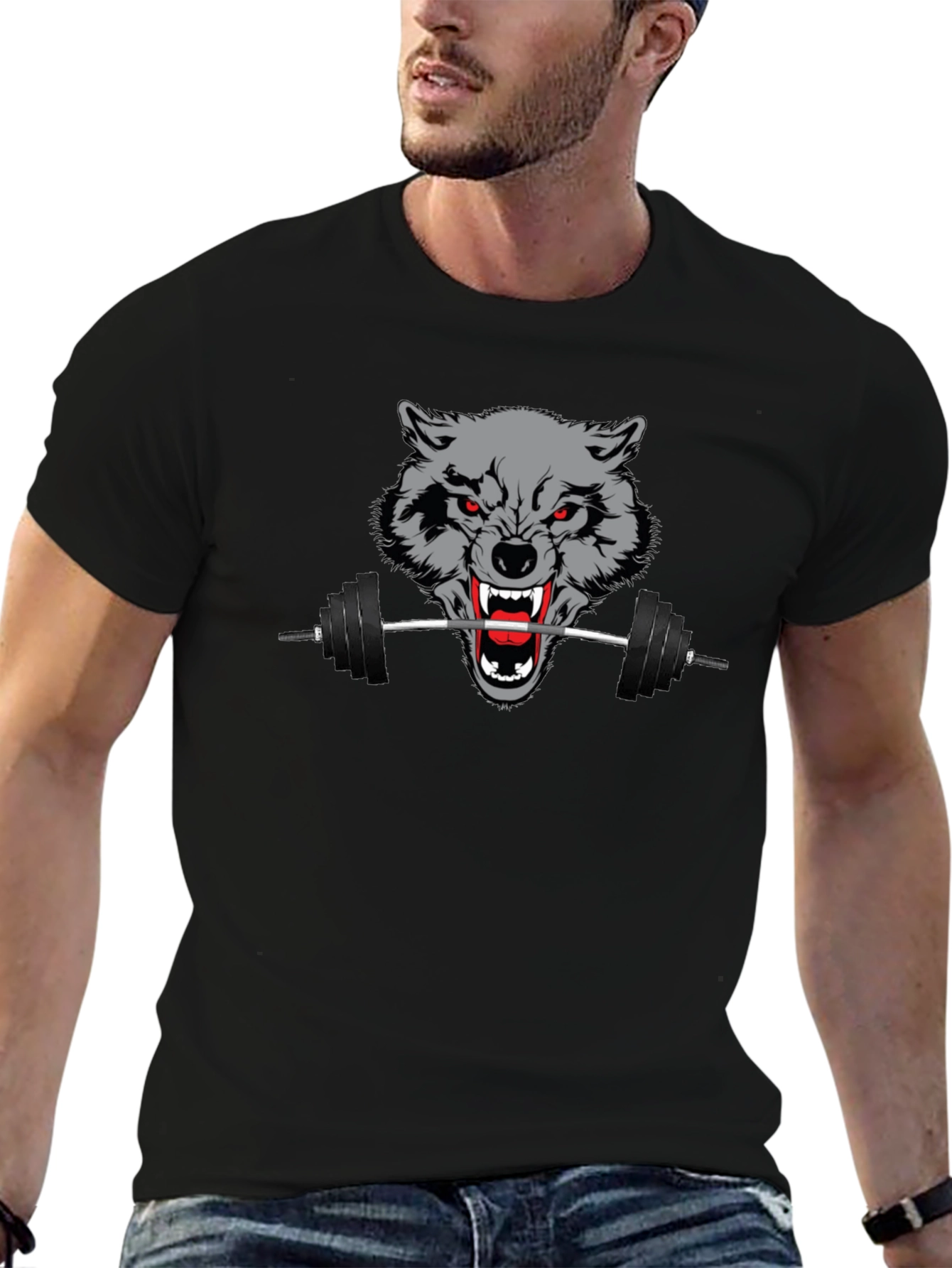 Wolf Gym T-Shirt - Black Fitness Apparel