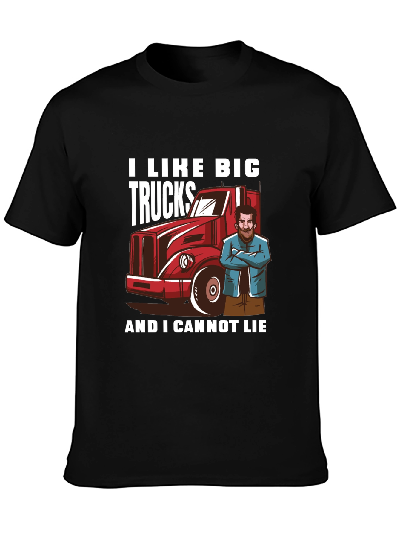 I Like Big Trucks Black Graphic Tee