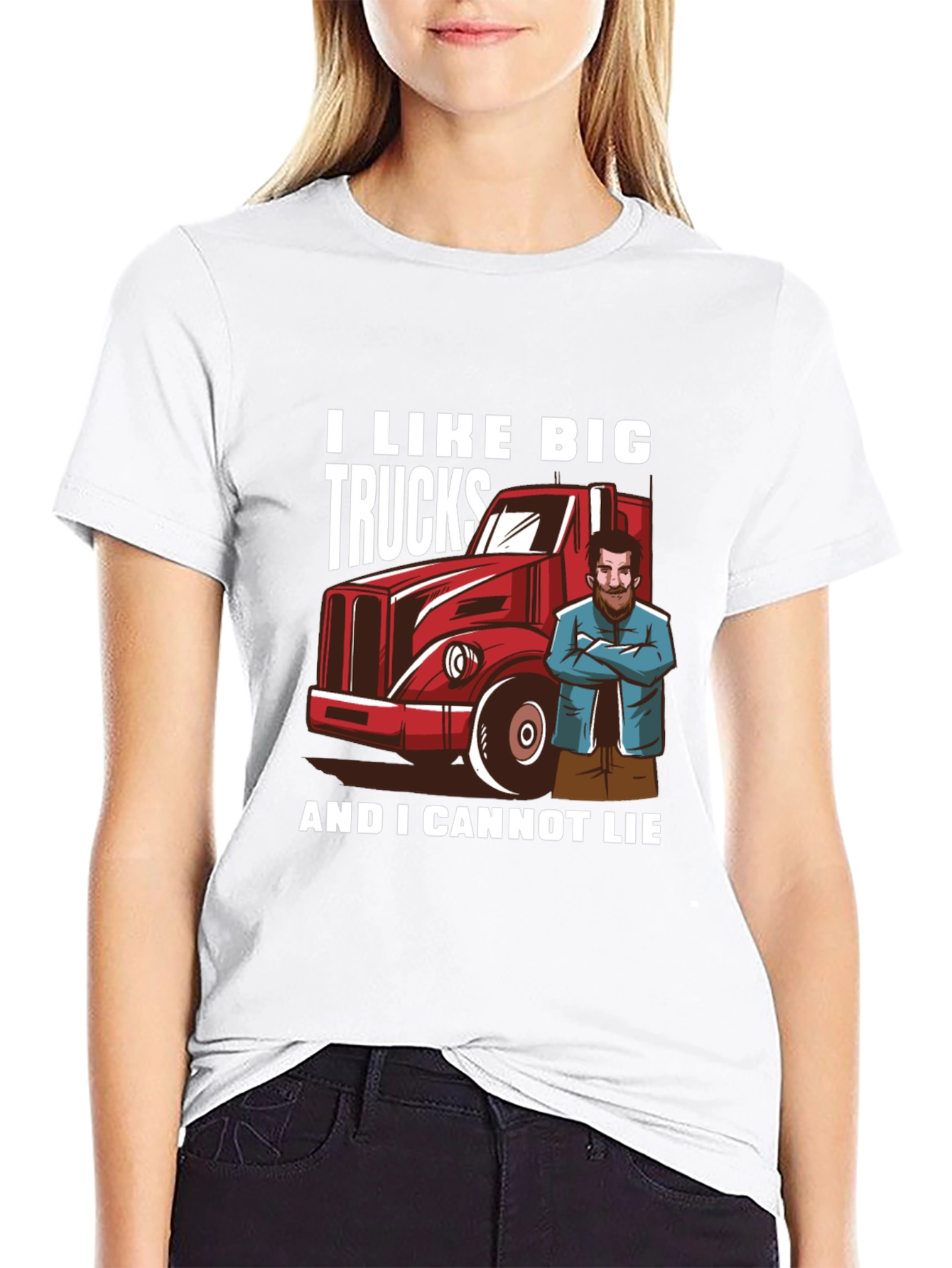 I Like Big Trucks Black Graphic Tee