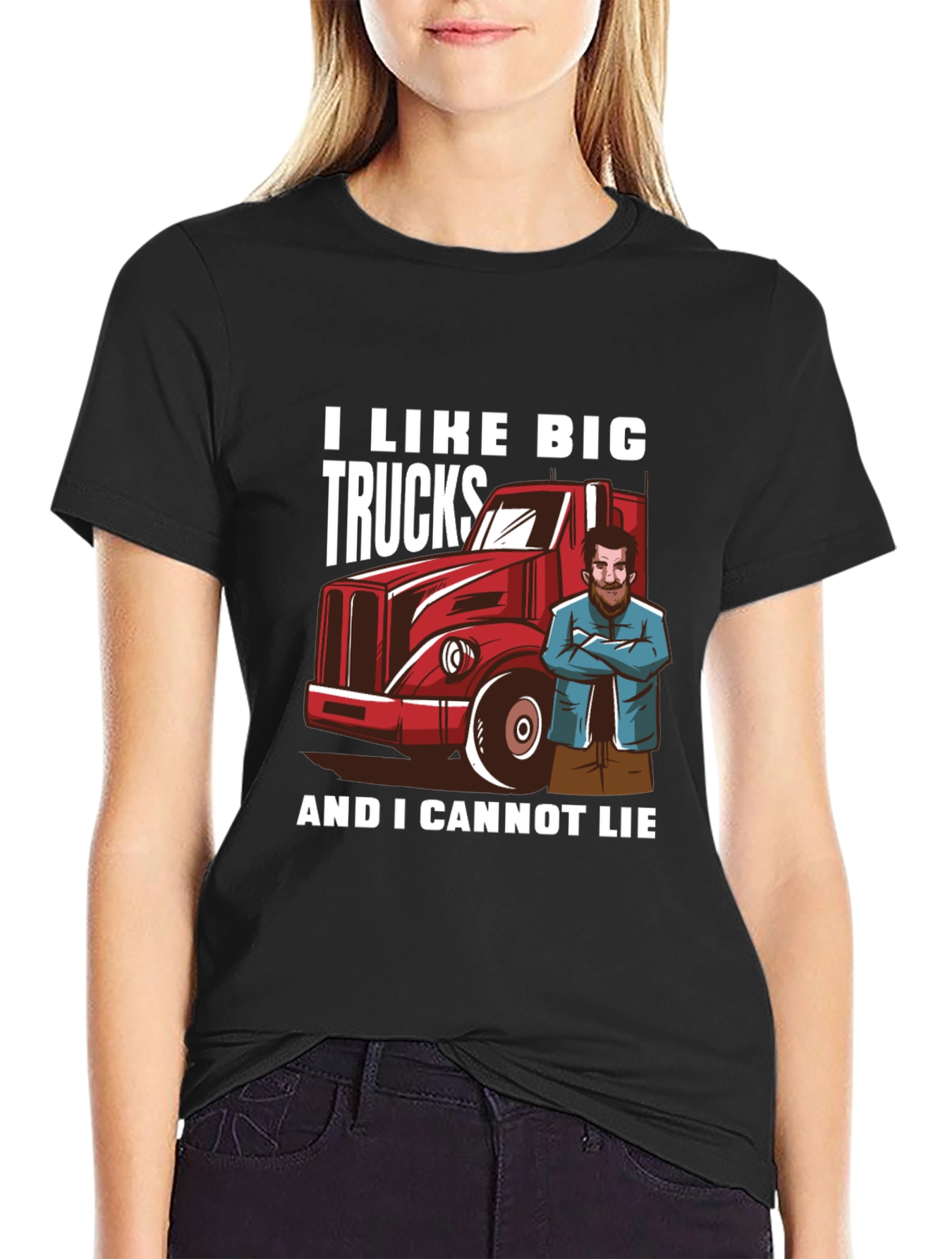 I Like Big Trucks Black Graphic Tee
