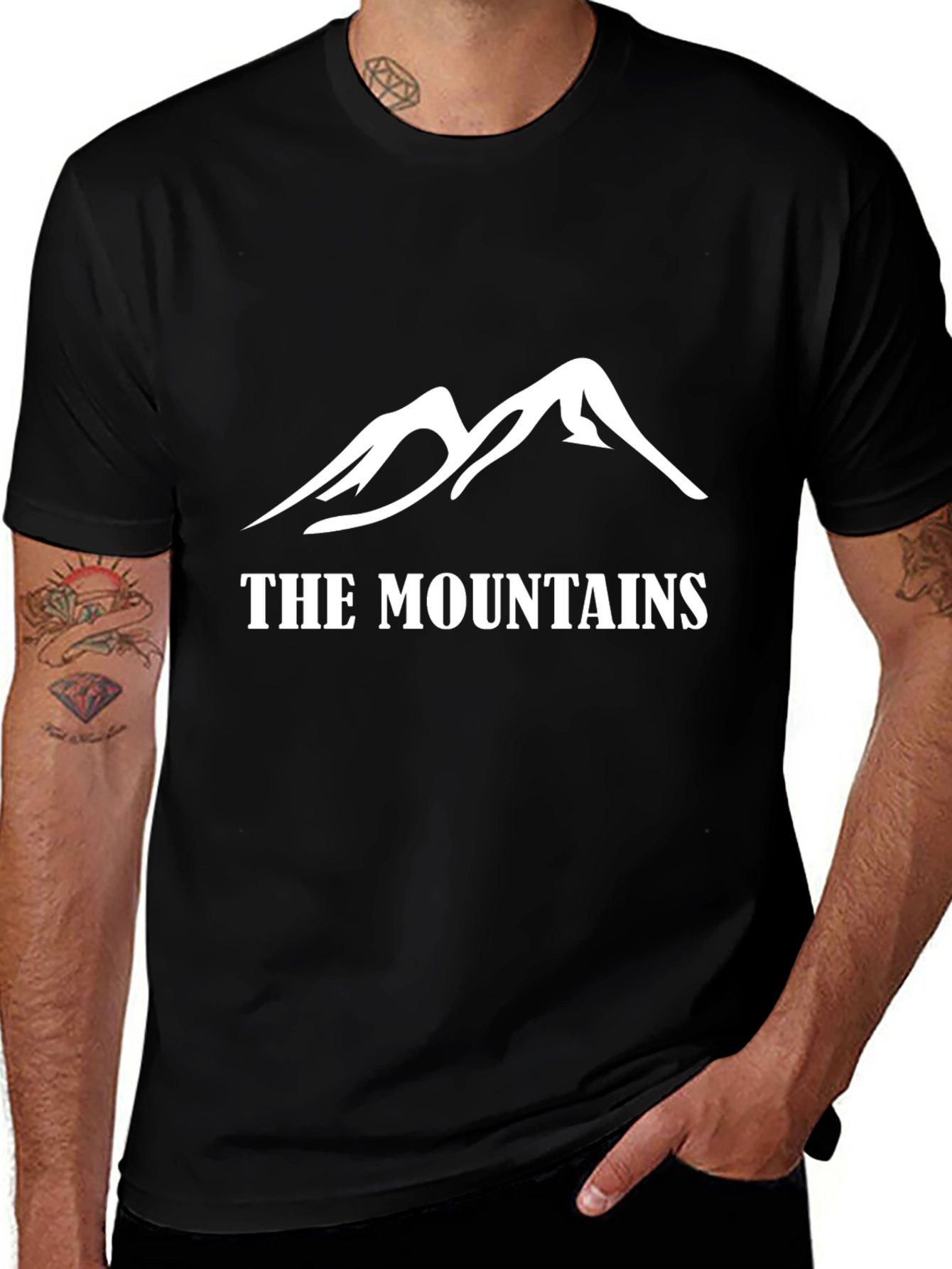 The Mountains Graphic T-Shirt - Black