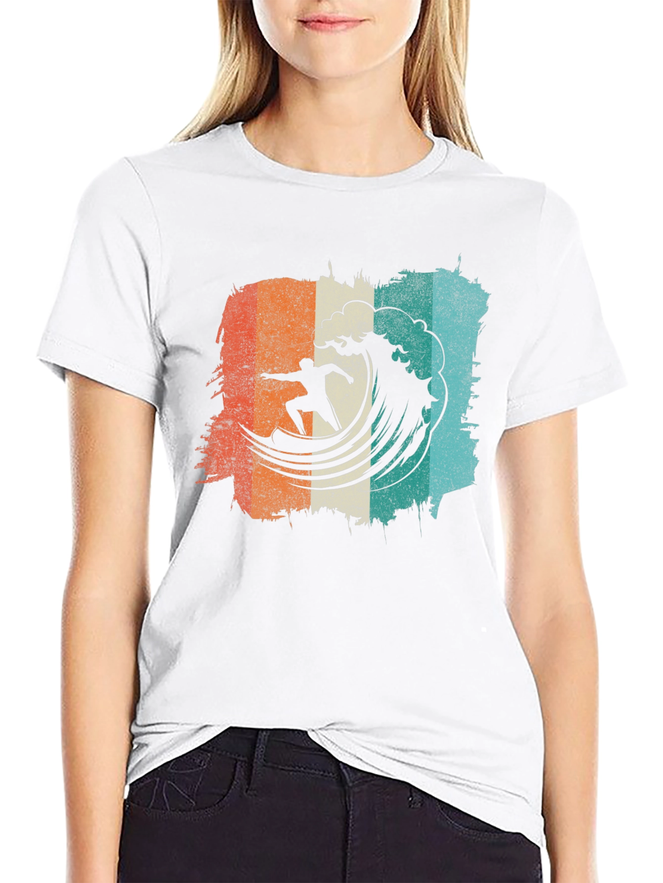 Retro Surfer Wave Graphic Tee