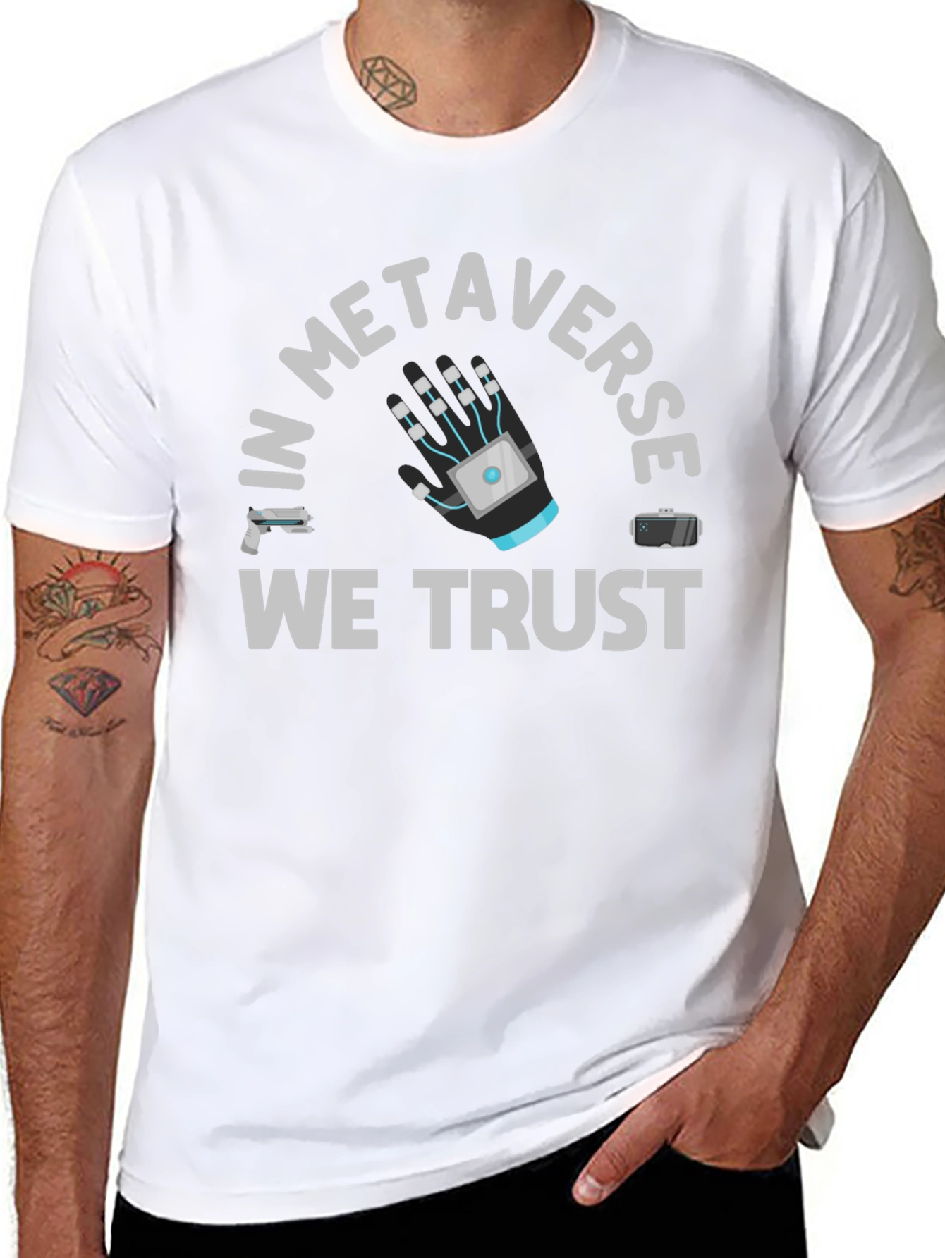 Metaverse Trust Black Graphic T-Shirt