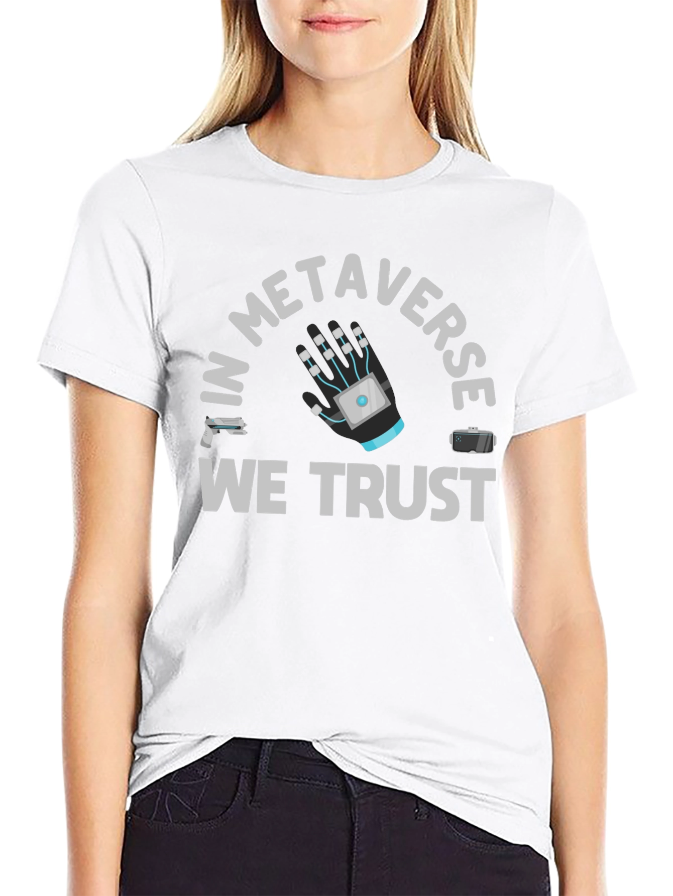 Metaverse Trust Black Graphic T-Shirt