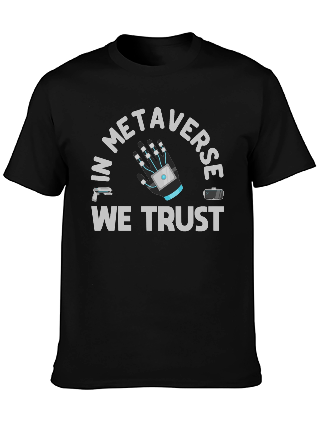 Metaverse Trust Black Graphic T-Shirt