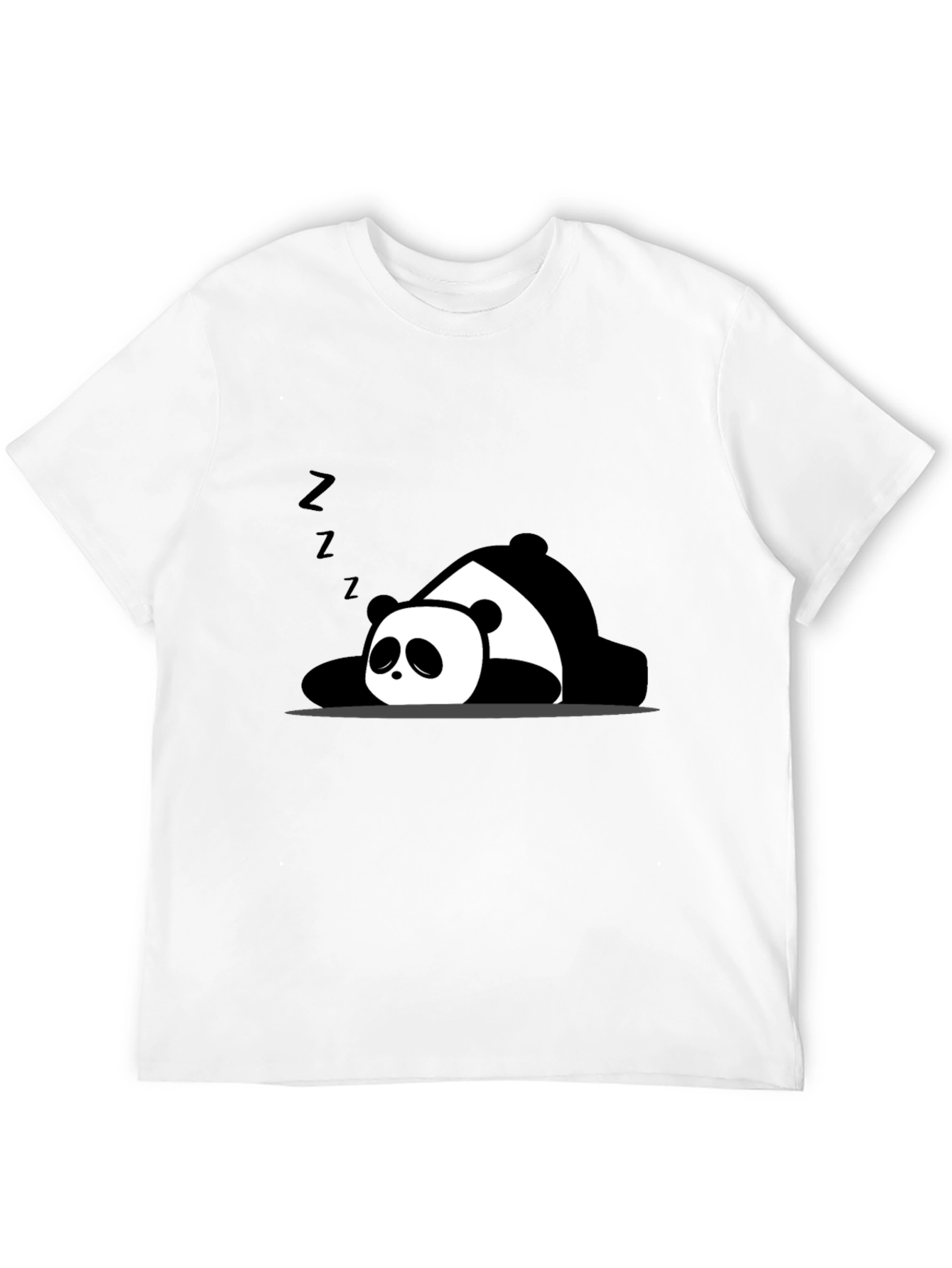 Lazy Panda Graphic T-Shirt - Black Cotton Tee