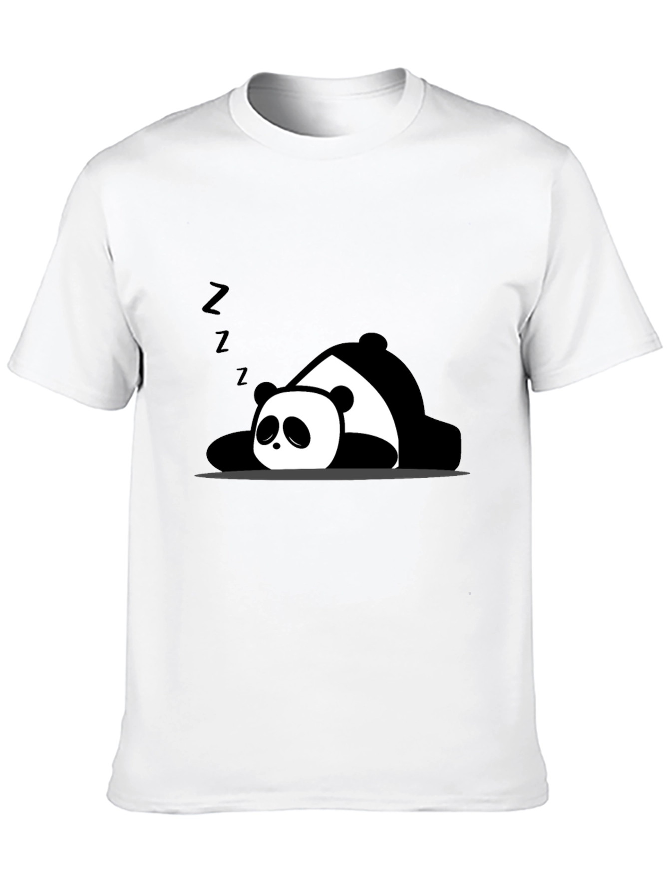 Lazy Panda Graphic T-Shirt - Black Cotton Tee
