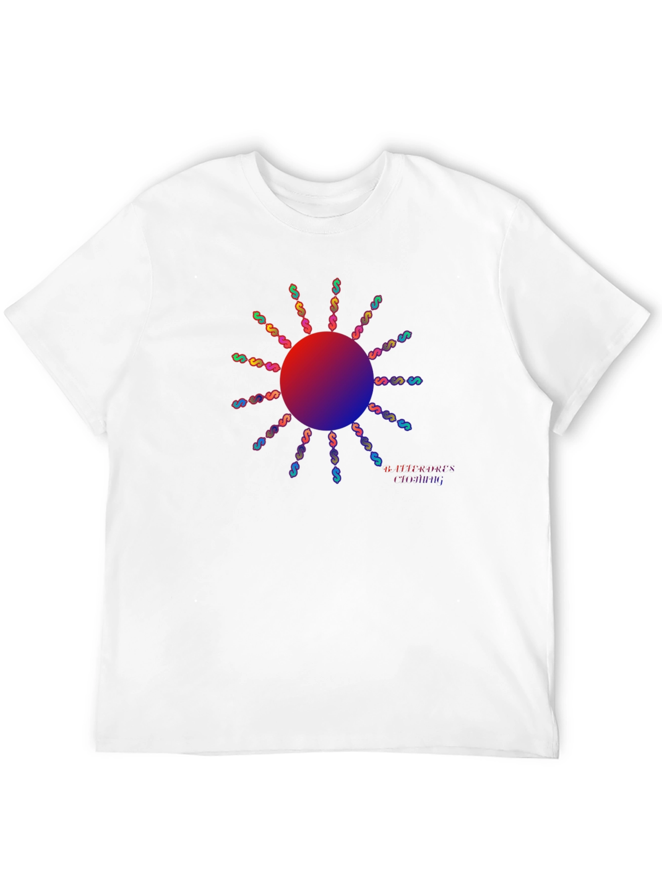 Abstract Dollar Sign Sun Graphic Tee