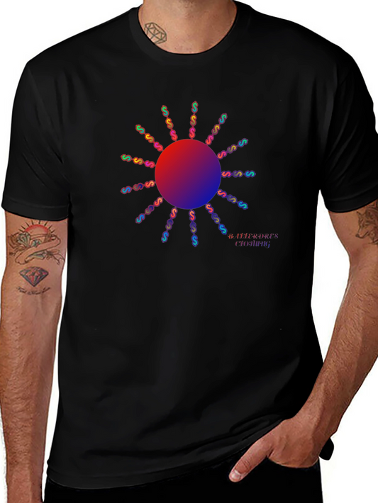 Abstract Dollar Sign Sun Graphic Tee