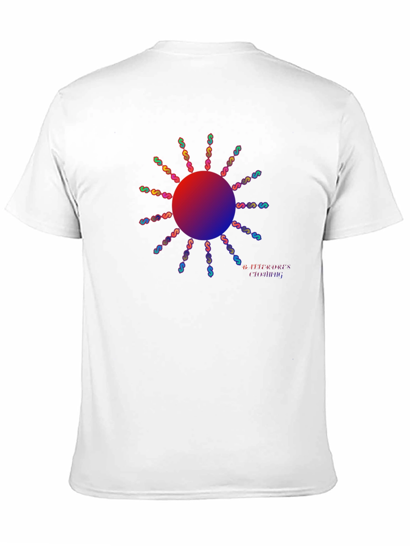 Abstract Dollar Sign Sun Graphic Tee