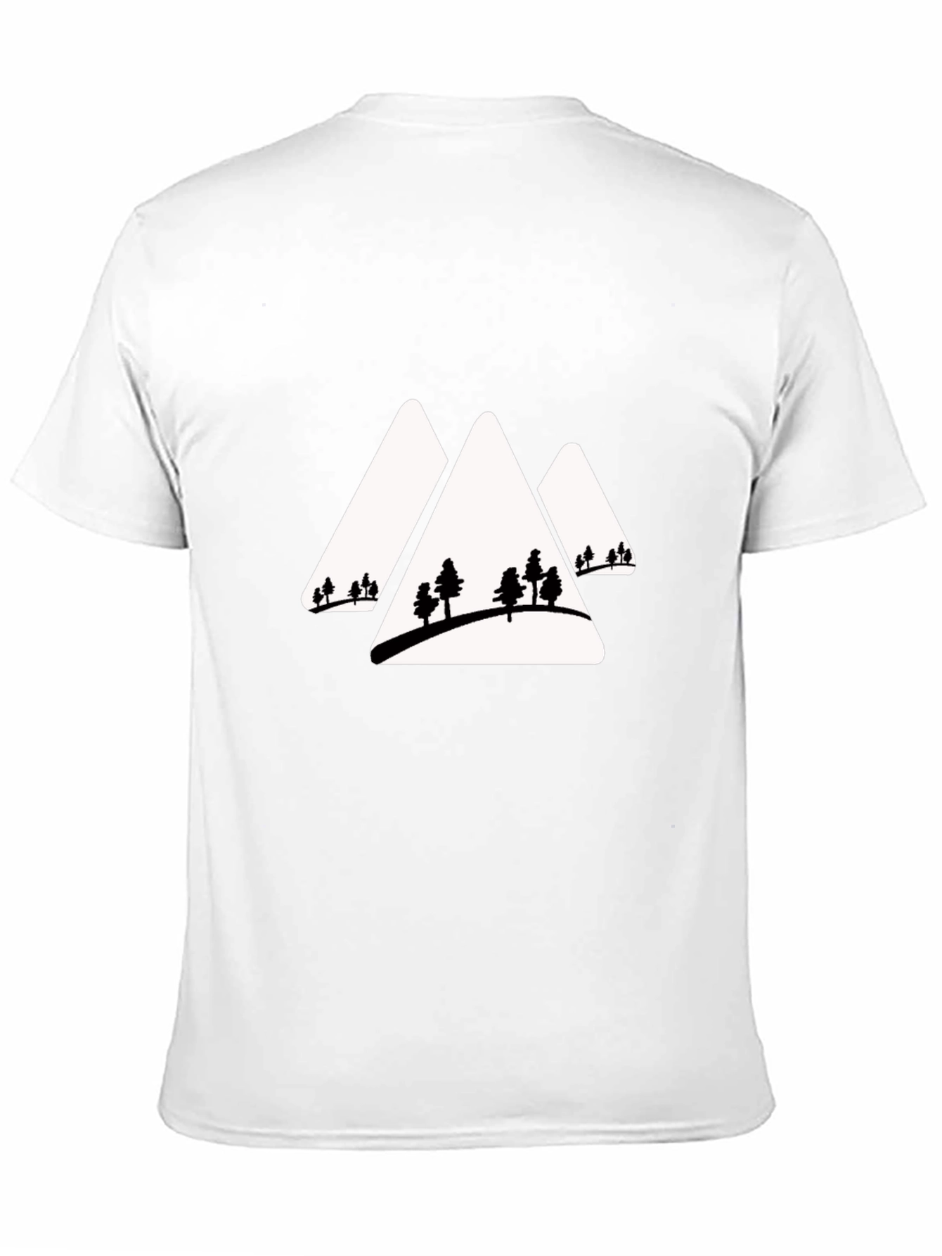 Mountain Peaks & Trees Graphic Tee - Black