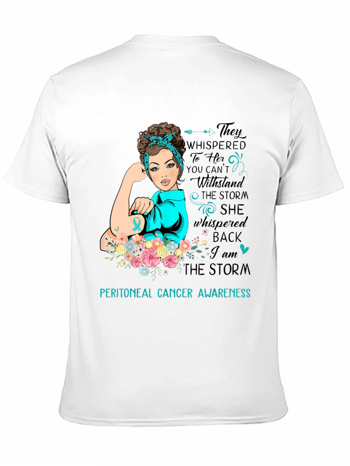 Peritoneal Cancer Awareness T-Shirt - They Whispered