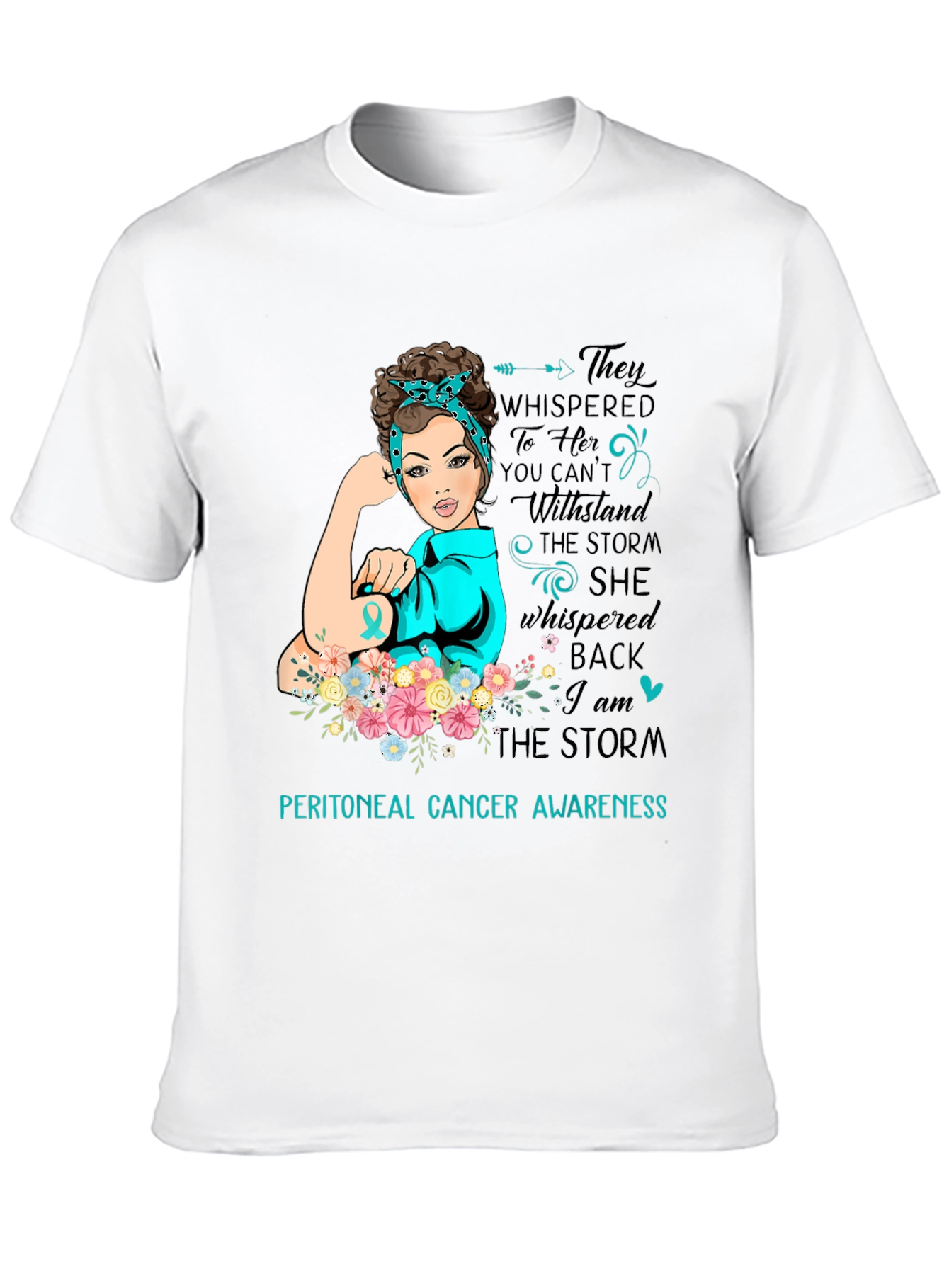 Peritoneal Cancer Awareness T-Shirt - They Whispered