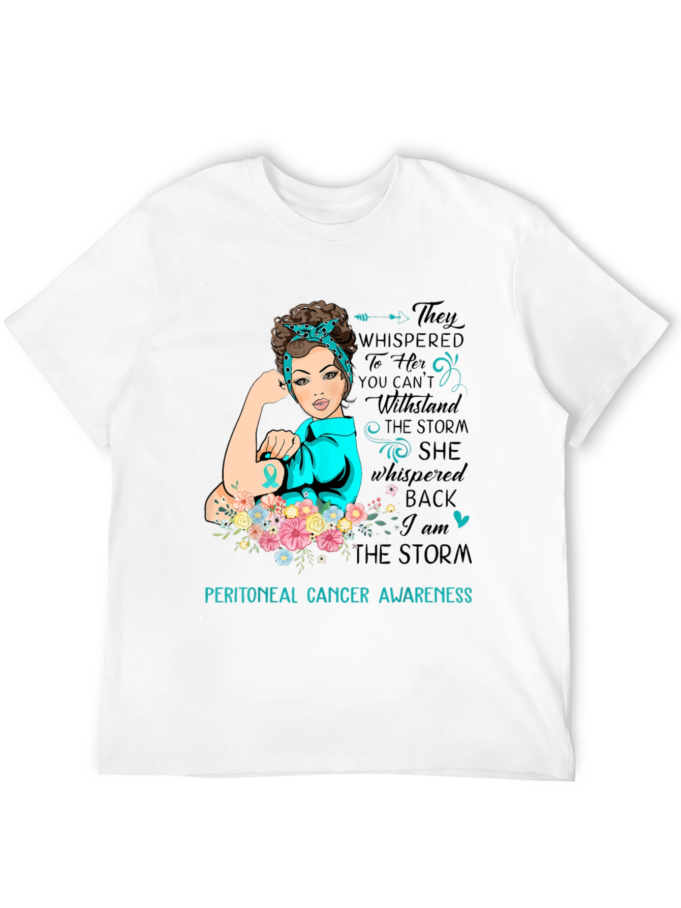 Peritoneal Cancer Awareness T-Shirt - They Whispered