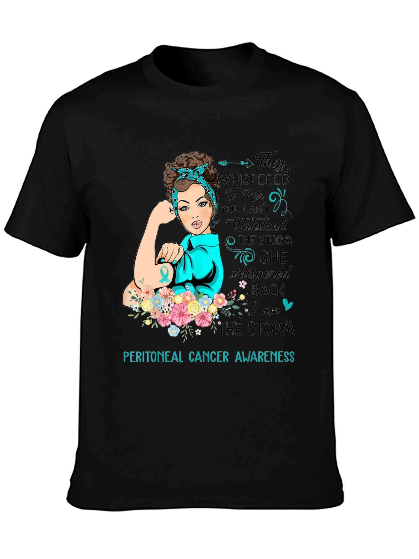Peritoneal Cancer Awareness T-Shirt - They Whispered