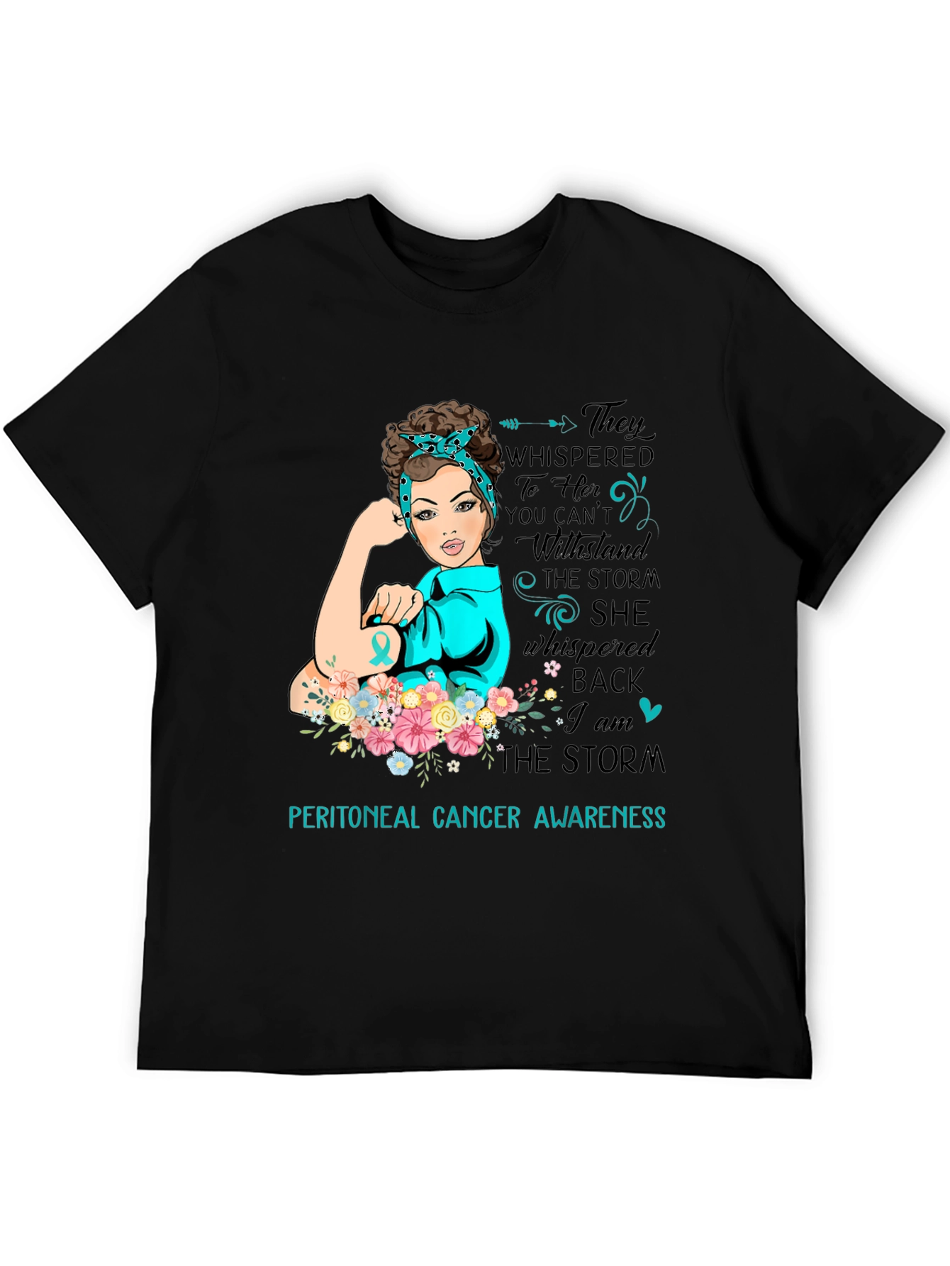 Peritoneal Cancer Awareness T-Shirt - They Whispered