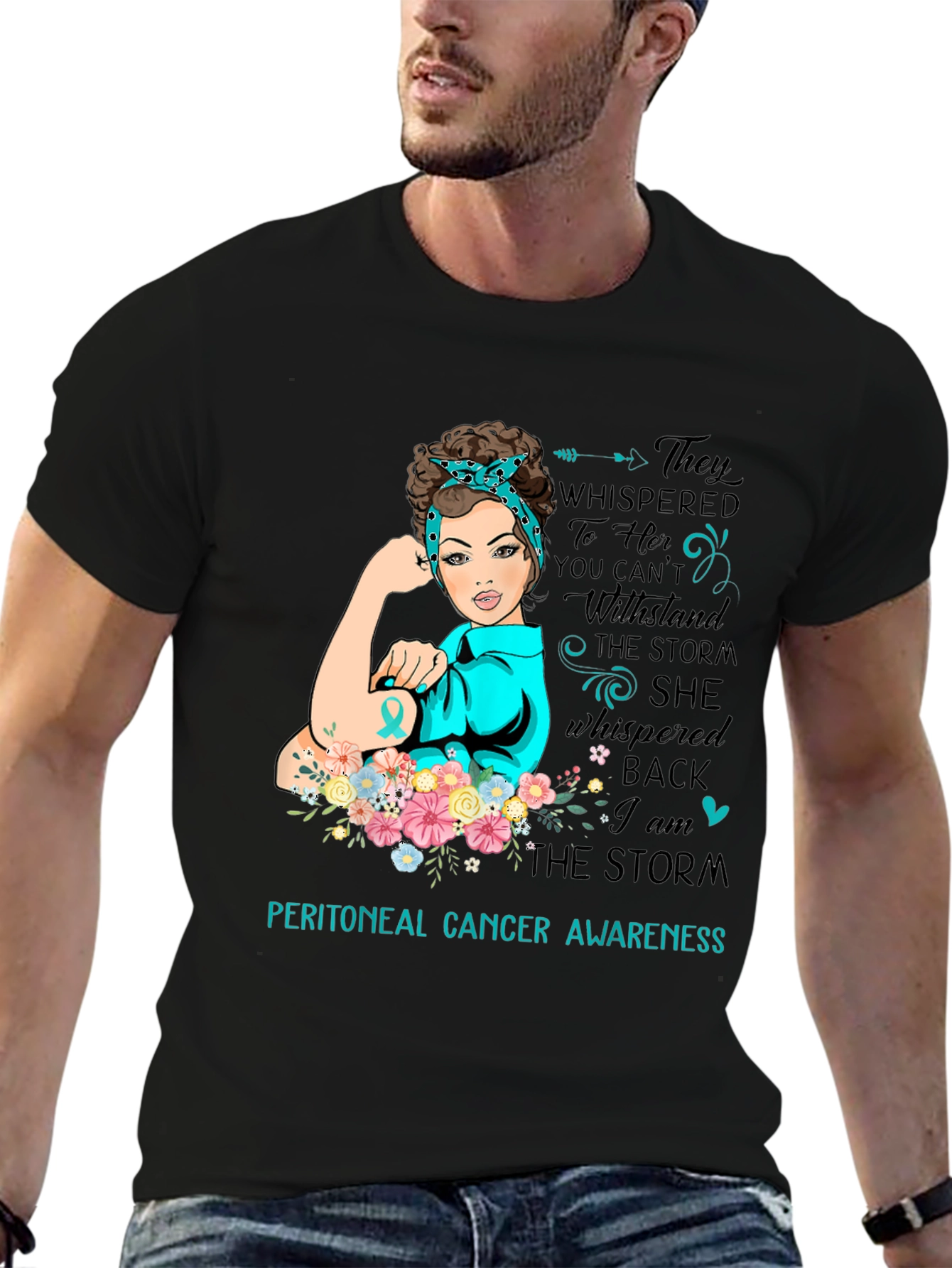 Peritoneal Cancer Awareness T-Shirt - They Whispered
