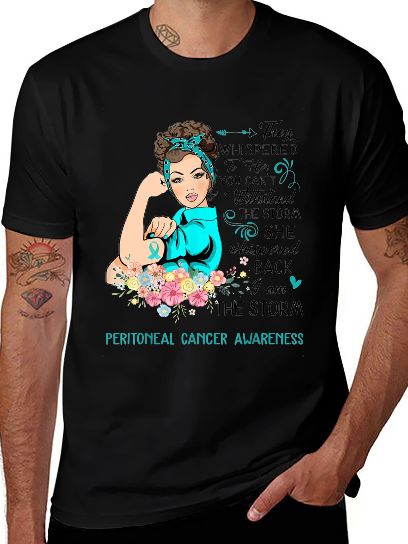Peritoneal Cancer Awareness T-Shirt - They Whispered